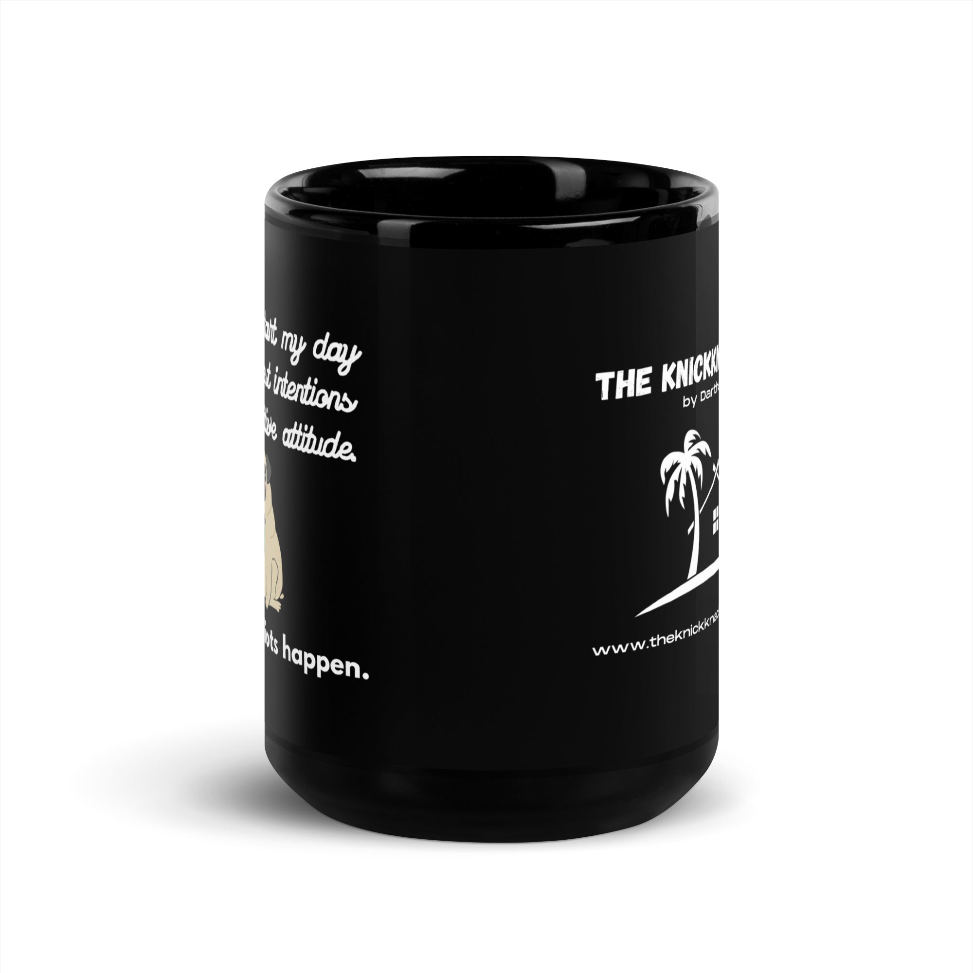 Black Glossy Mug - Best Intentions (R-Handed)