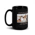 Taza negra brillante - Coffee Cat (mano derecha)