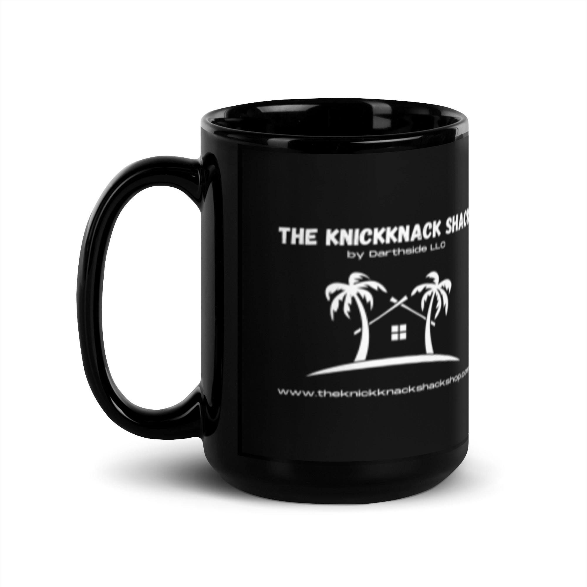 Black Glossy Mug - Pray For America (L-Handed)