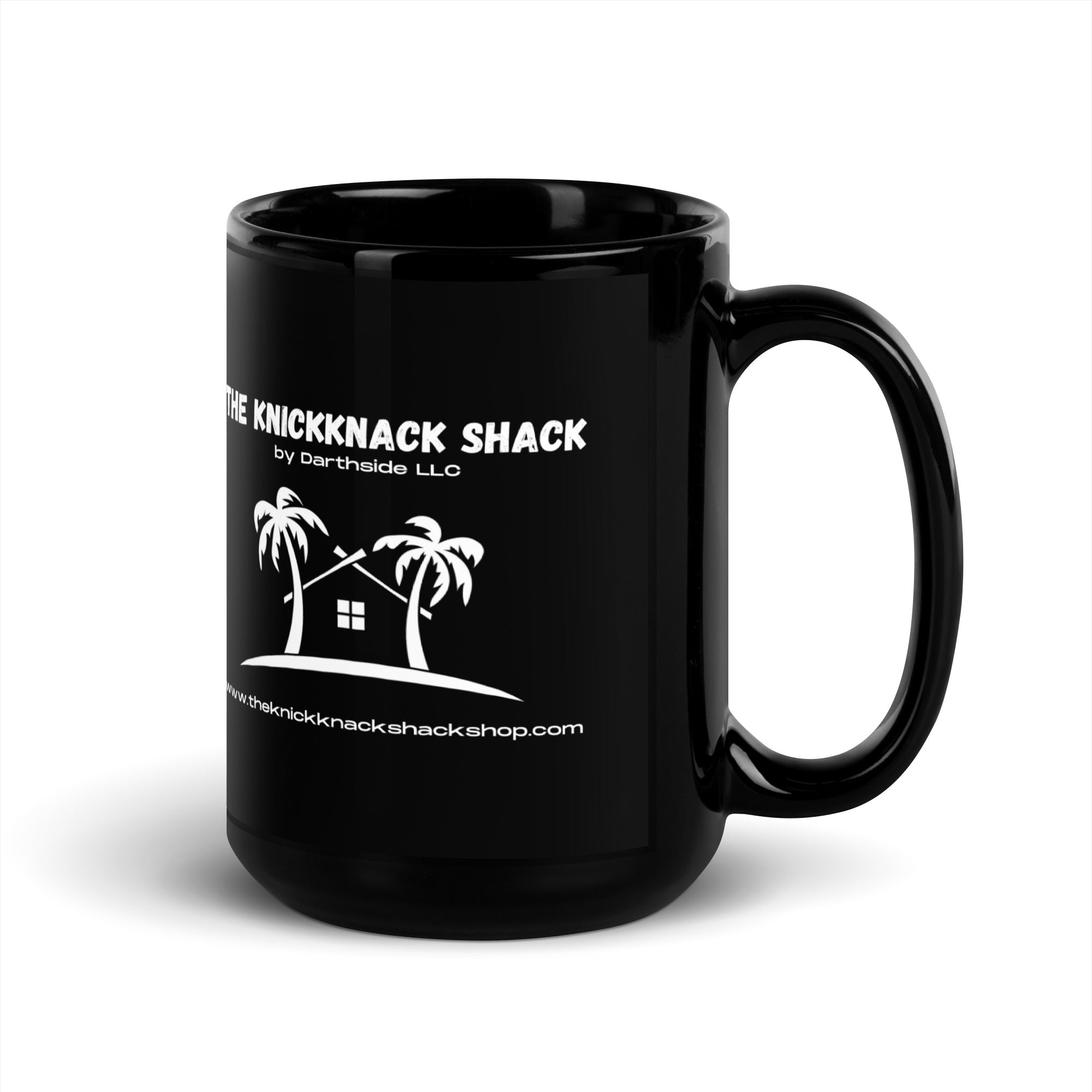 Black Glossy Mug - It's Funny (R-Handed)