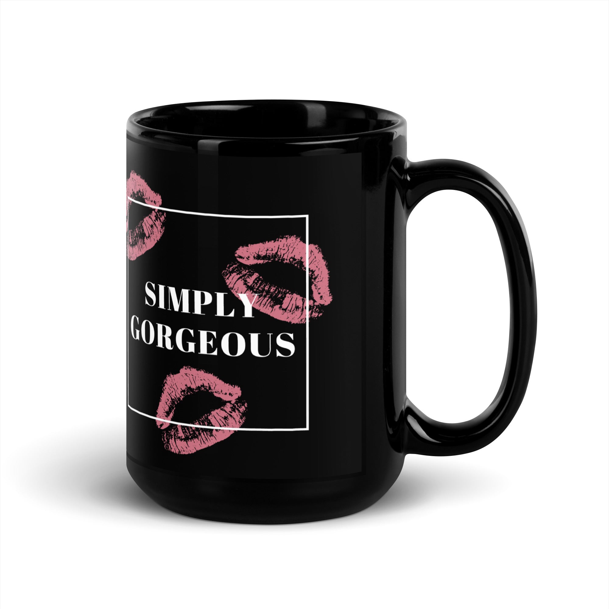 Black Glossy Mug - Simply Gorgeous (L-Handed)