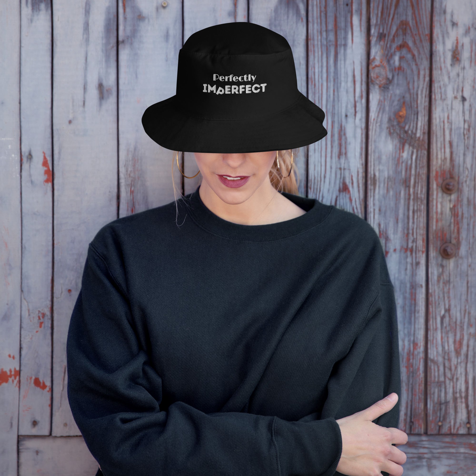 "Perfectly Imperfect" Bucket Hat - Dark Colors