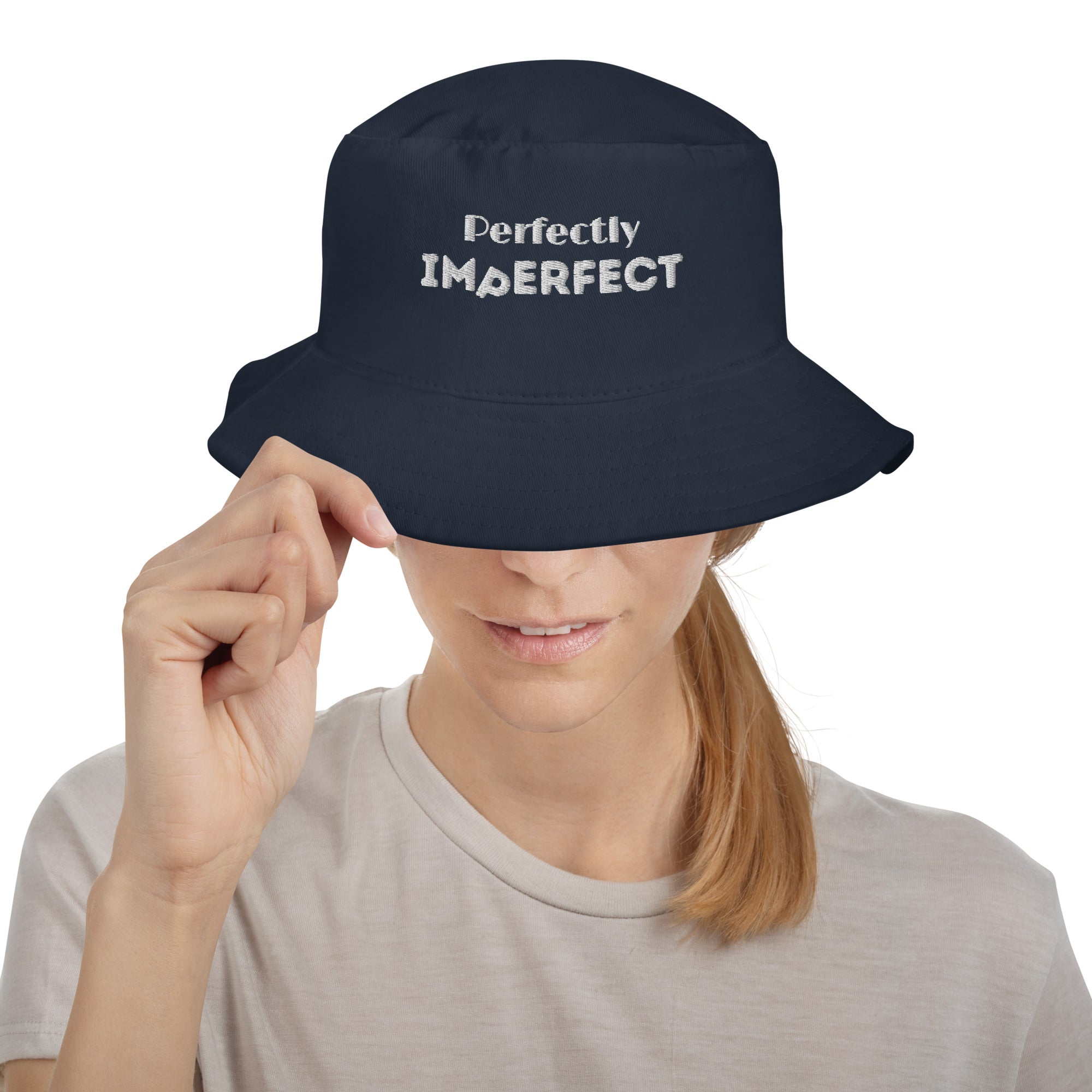 "Perfectly Imperfect" Bucket Hat - Dark Colors