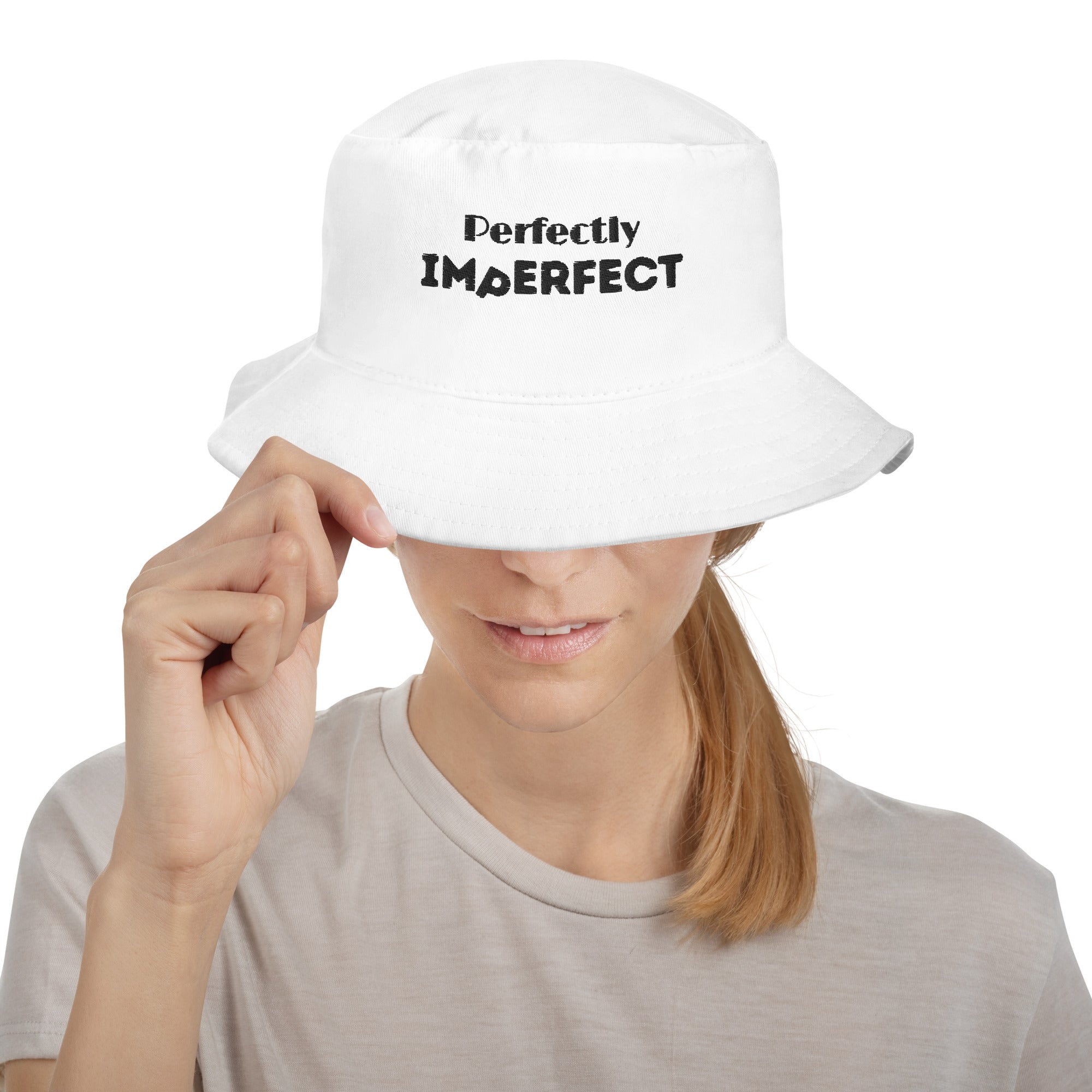 "Perfectly Imperfect" Bucket Hat - Light Colors