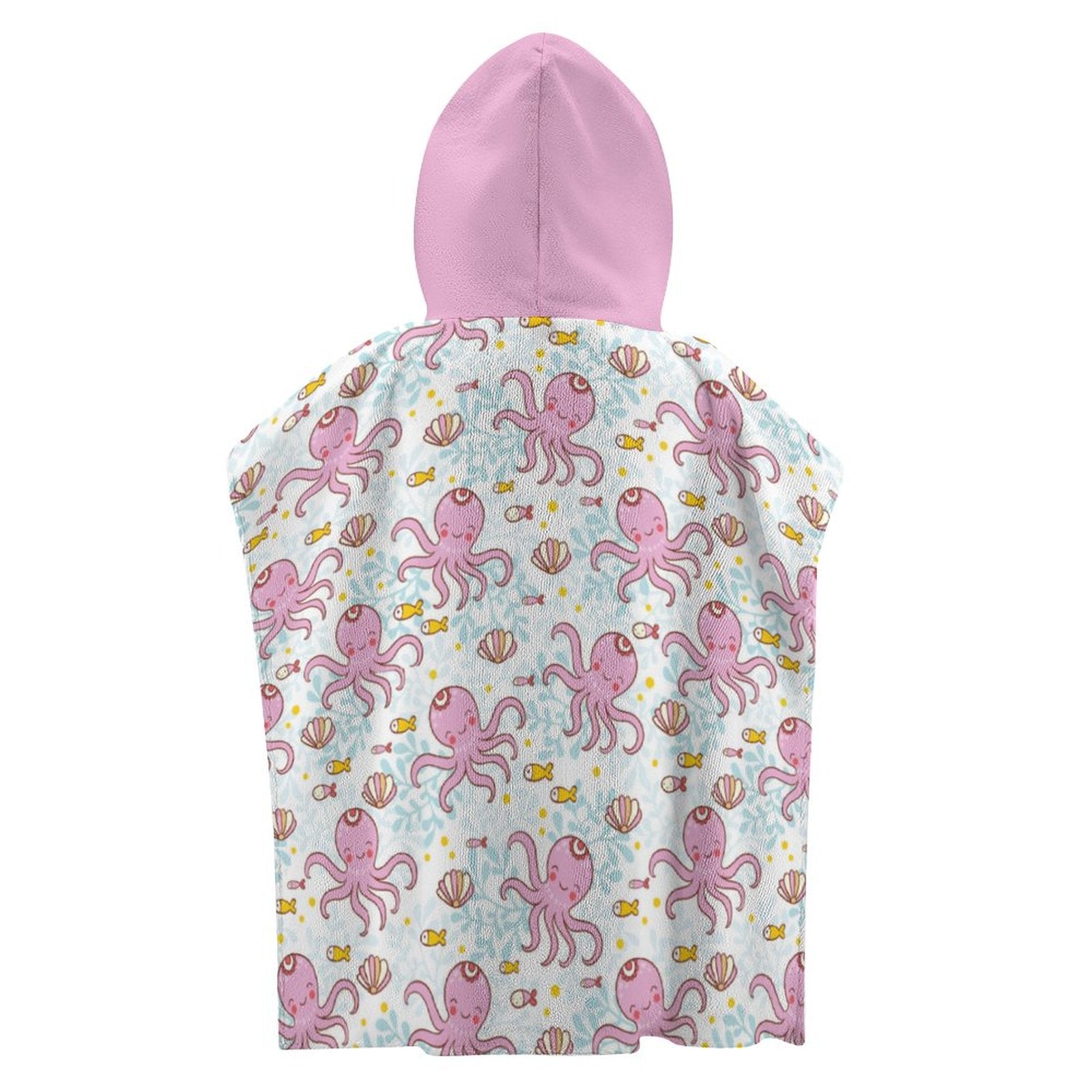 Kids Hooded Terry Cloth Towel - Pinky the Octopus's Playground