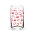 Vaso con forma de lata (16oz) - Lipstick Kisses