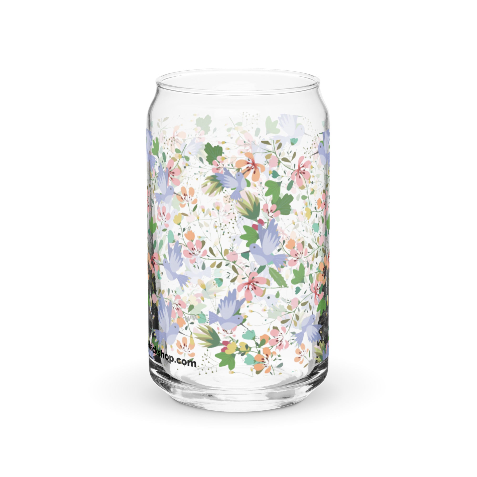 Can-Shaped Glass (16oz) - Birds