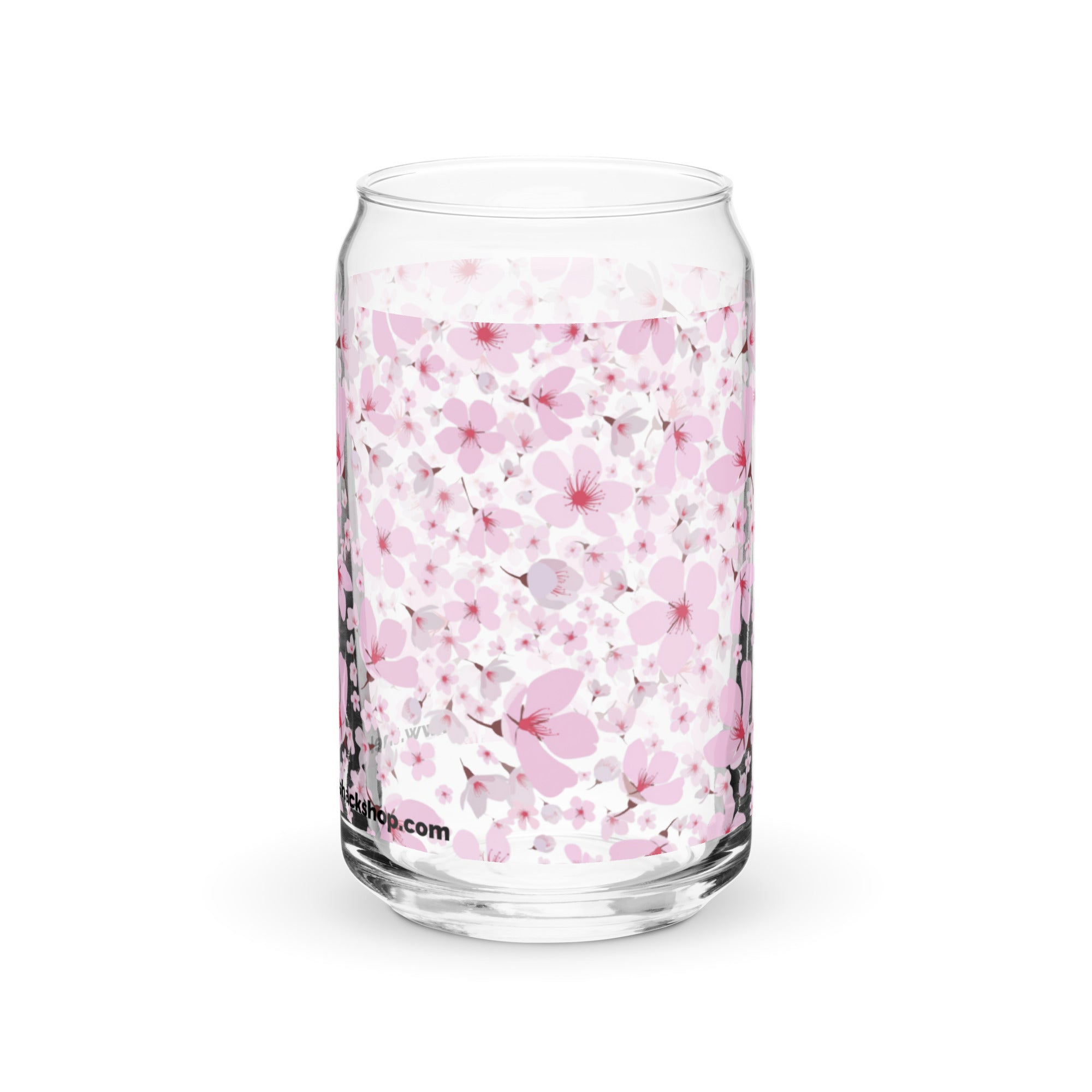 Can-Shaped Glass (16oz) - Cherry Blossoms
