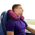 Travel Neck Pillow - Geometric Neon in Berry