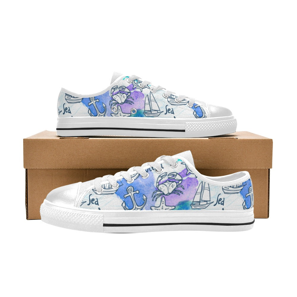 Kid's Low Top Canvas Shoes - Ocean Adventure