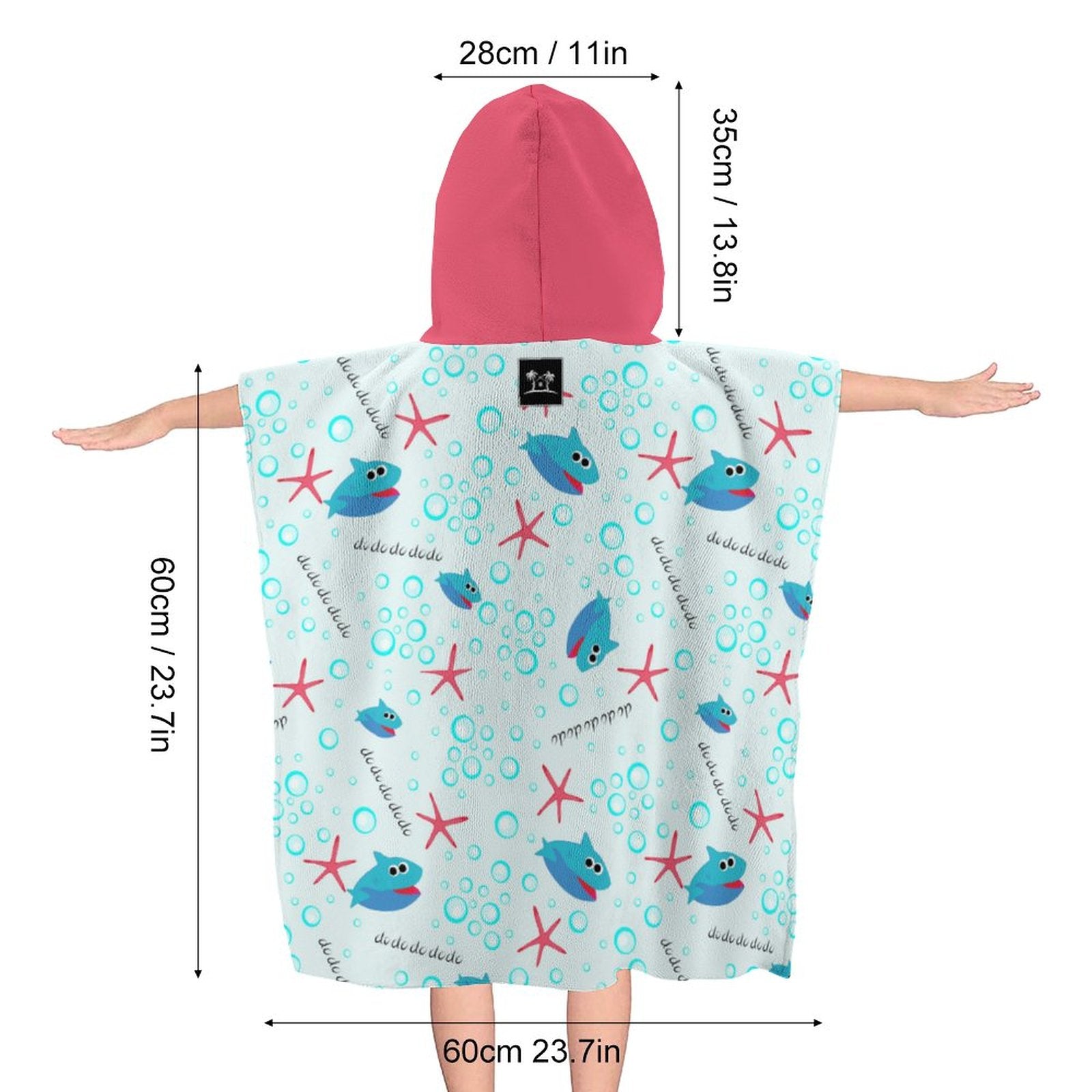 Kids Hooded Terry Cloth Towel - Baby Shark