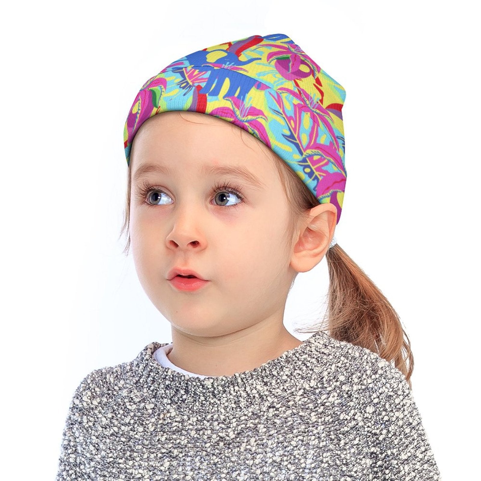 Kids' Knit Beanie - Mango Tango