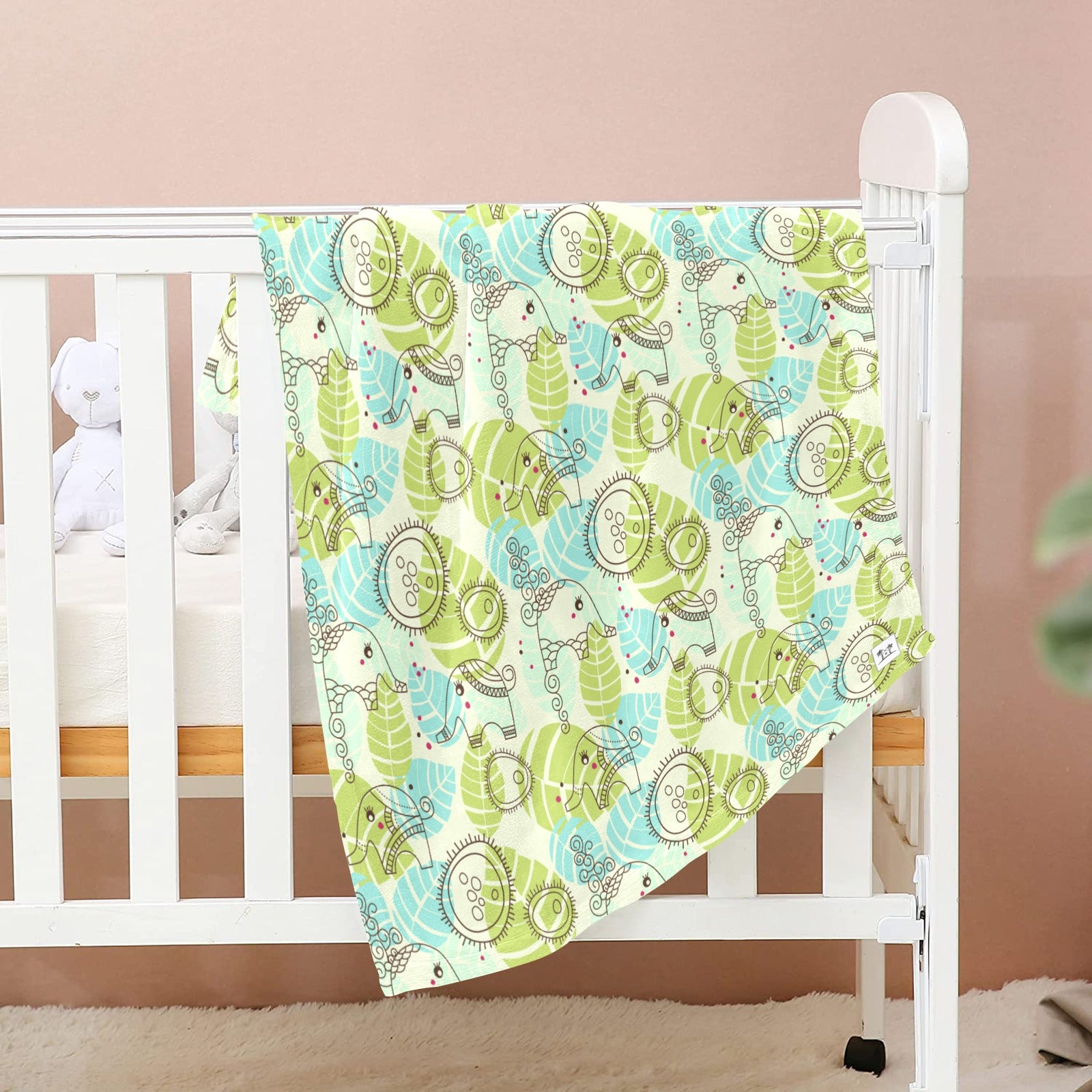 Baby Blanket 30"x40" - Elephant Jungle