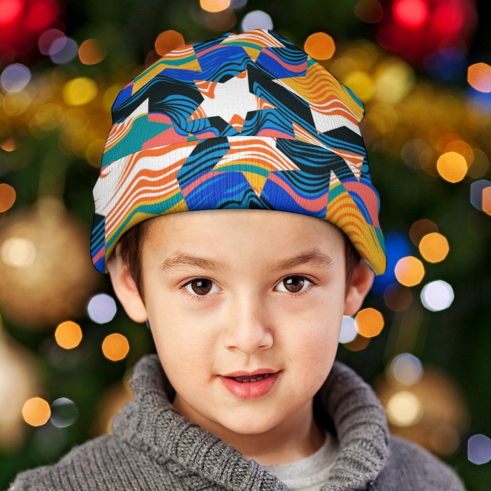 Kids' Knit Beanie - Stellar Swirls