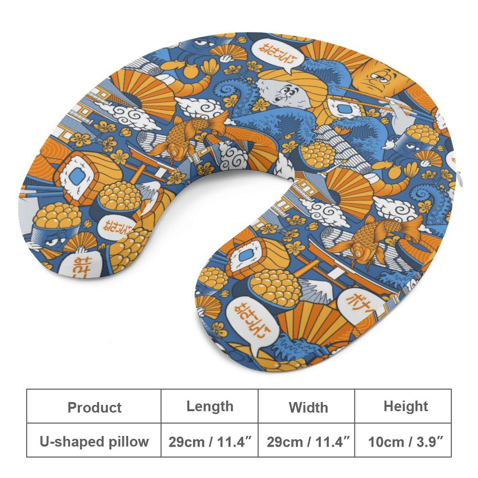 Travel Neck Pillow - Sushi (Blue)