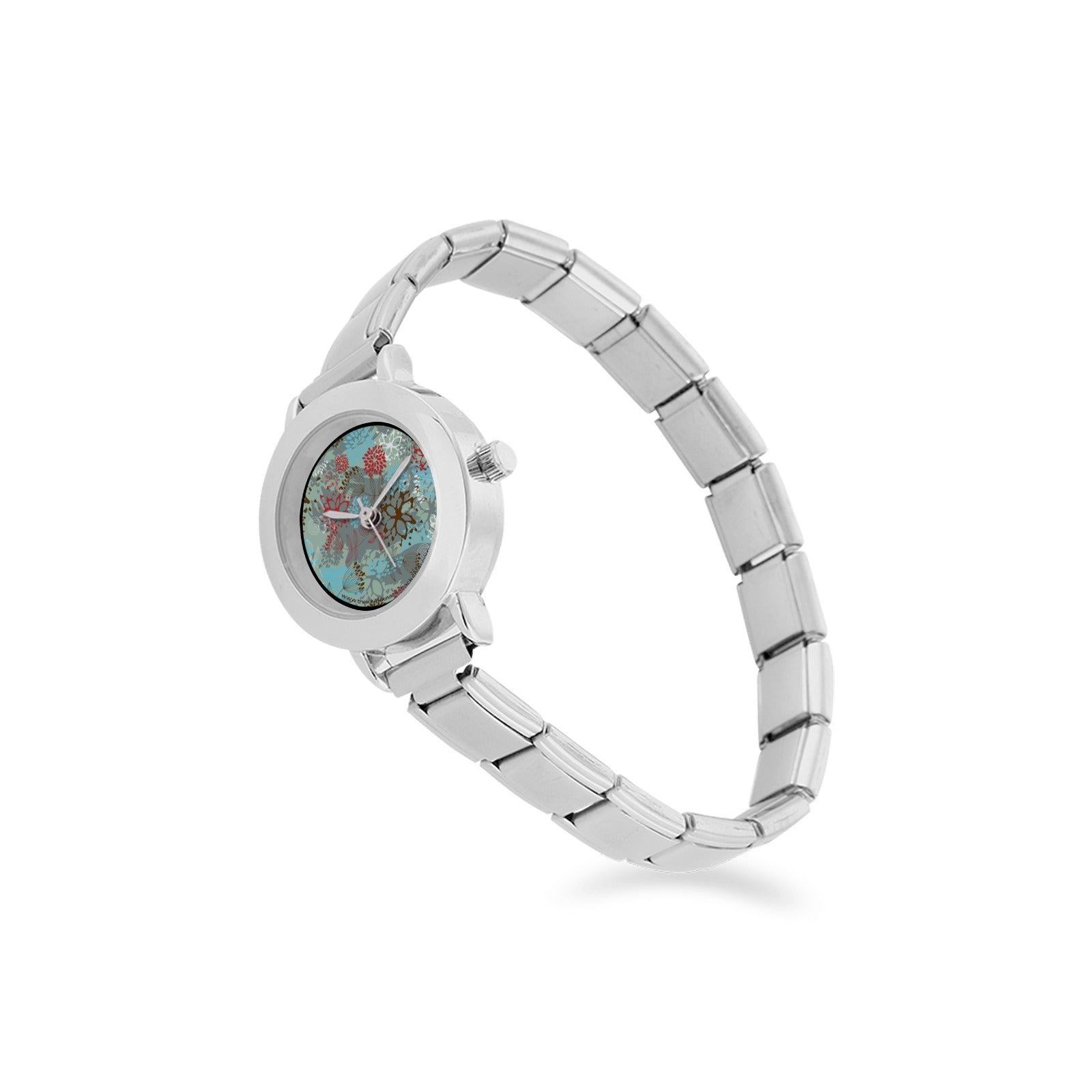 Women's Italian Charm Watch - Botanical Blue