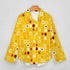 Women's Irregular Hem Button-Up Shirt - Disco Dots