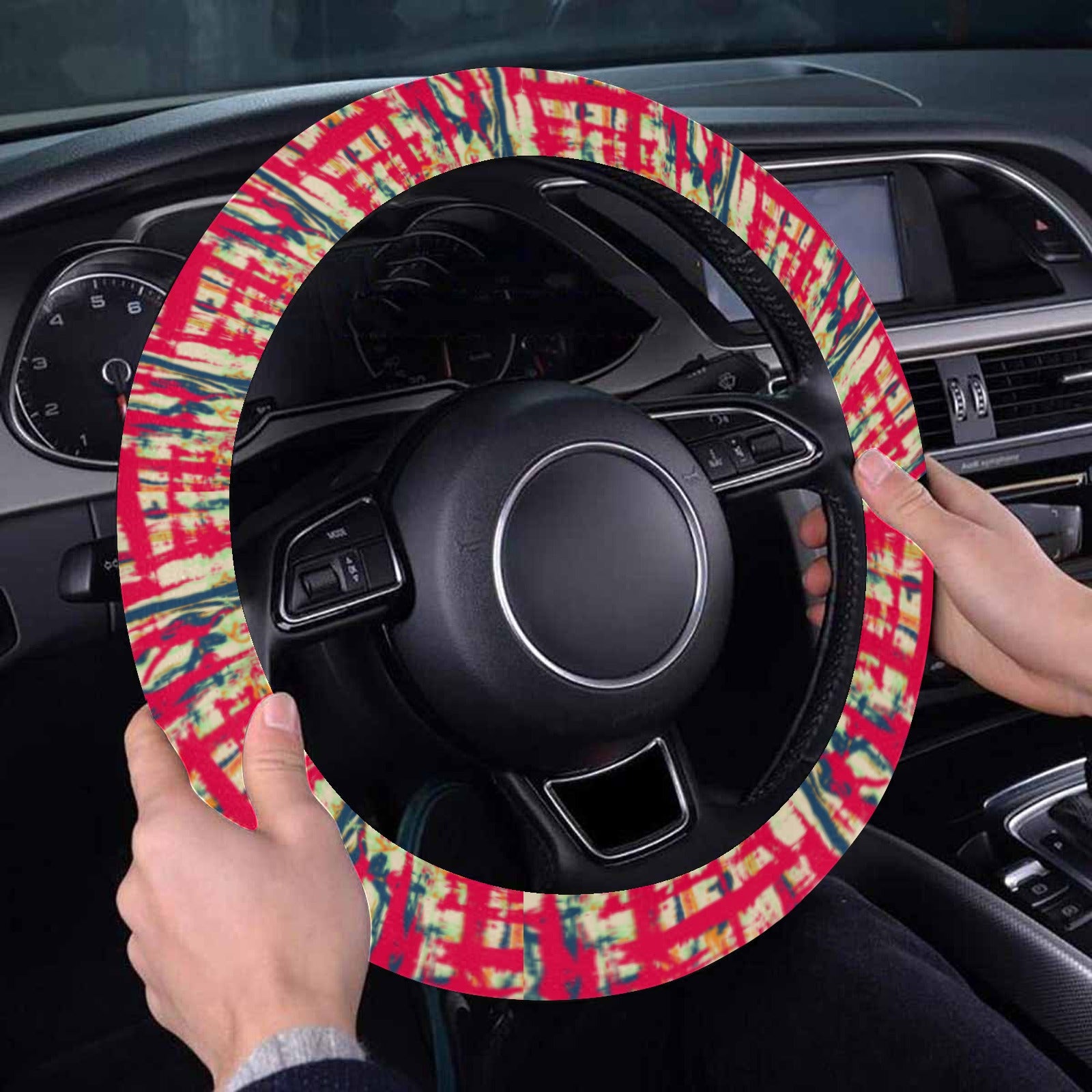 Steering Wheel Cover with Anti-Slip Insert - Urban Art