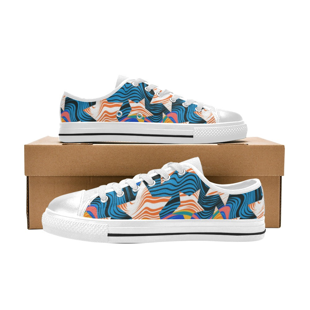 Kid's Low Top Canvas Shoes - Stellar Swirls