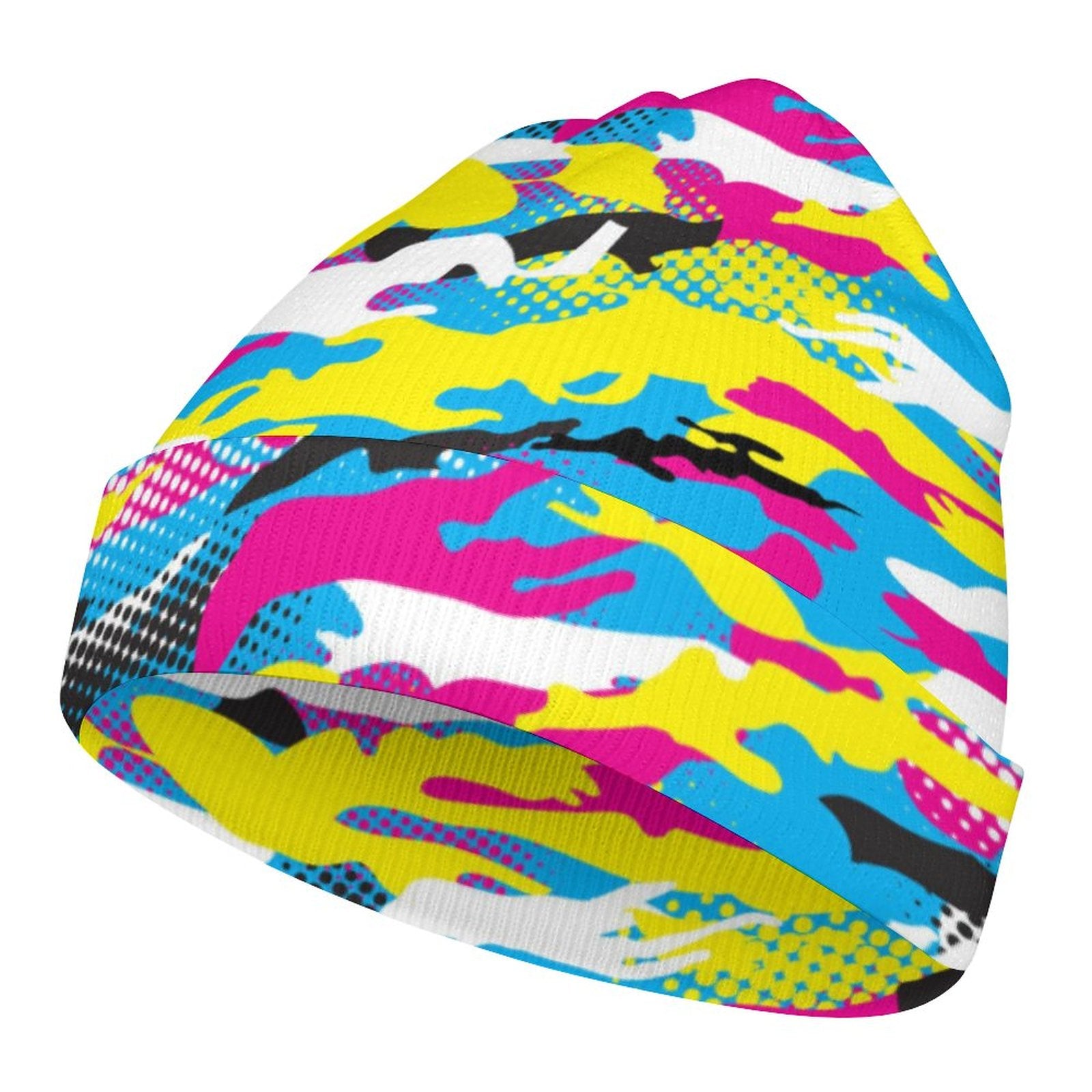 Kids' Knit Beanie - Neon Camo