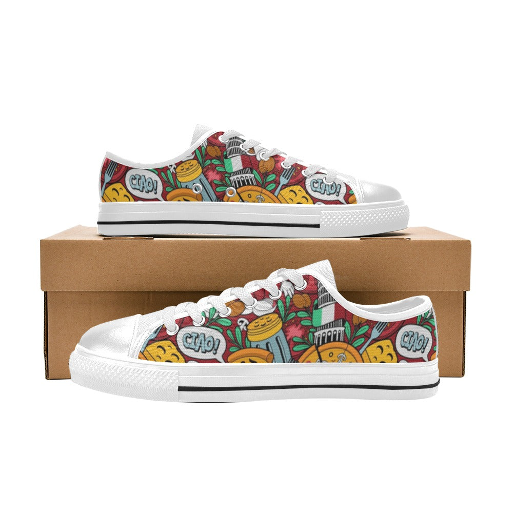 Kid's Low Top Canvas Shoes - Pizza'more