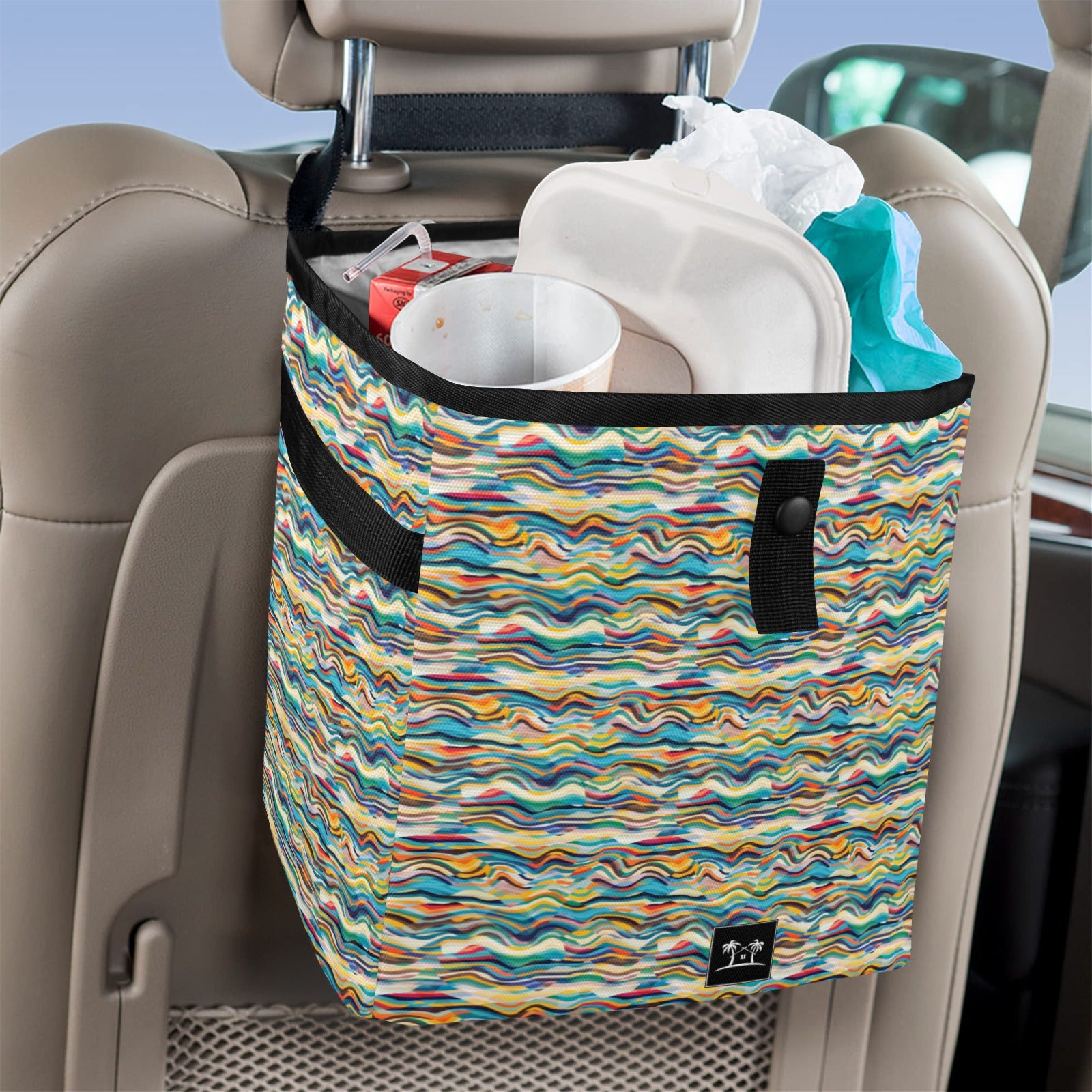 Car Trash Bag - Mosaic Waves