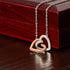 Interlocking Hearts Cubic Zirconia Necklace