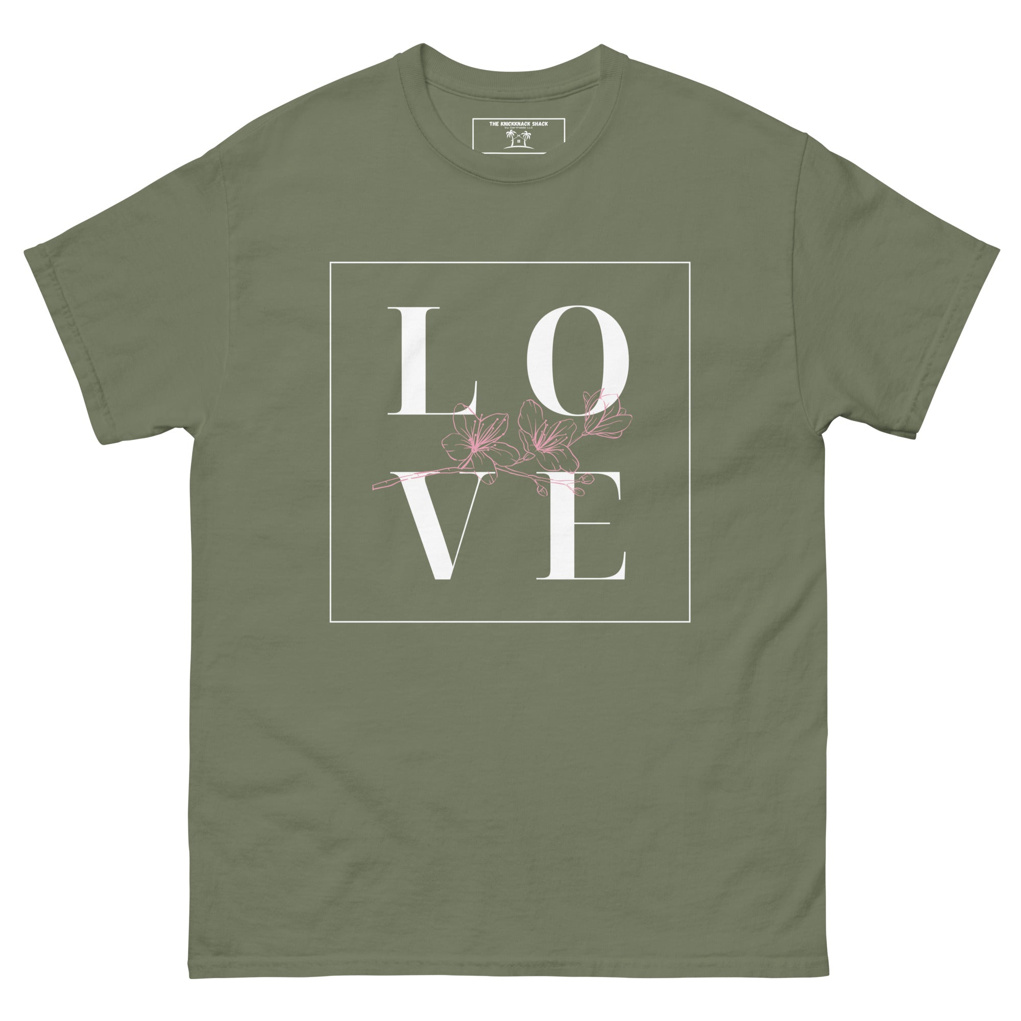 Tee-shirt classique - Rose Floral LOVE (Couleurs foncées)