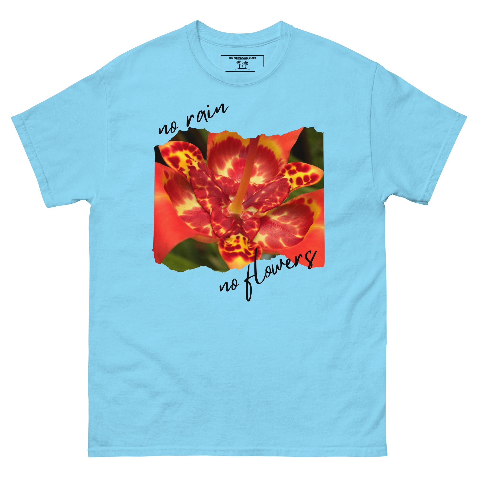 Camiseta clásica: sin lluvia, sin flores (colores claros)