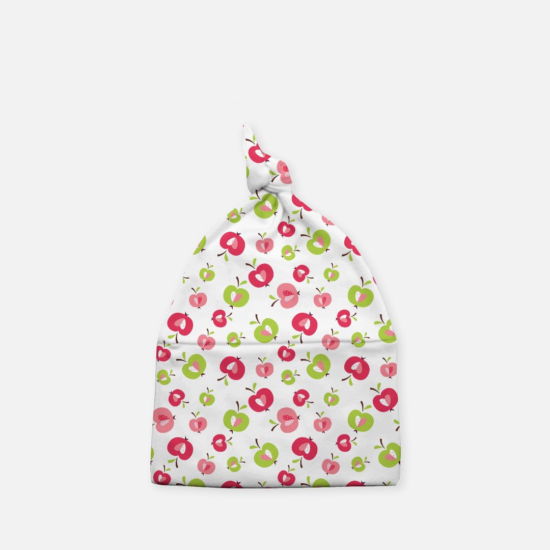 Baby Knotted Beanie - Apples 2 Apples