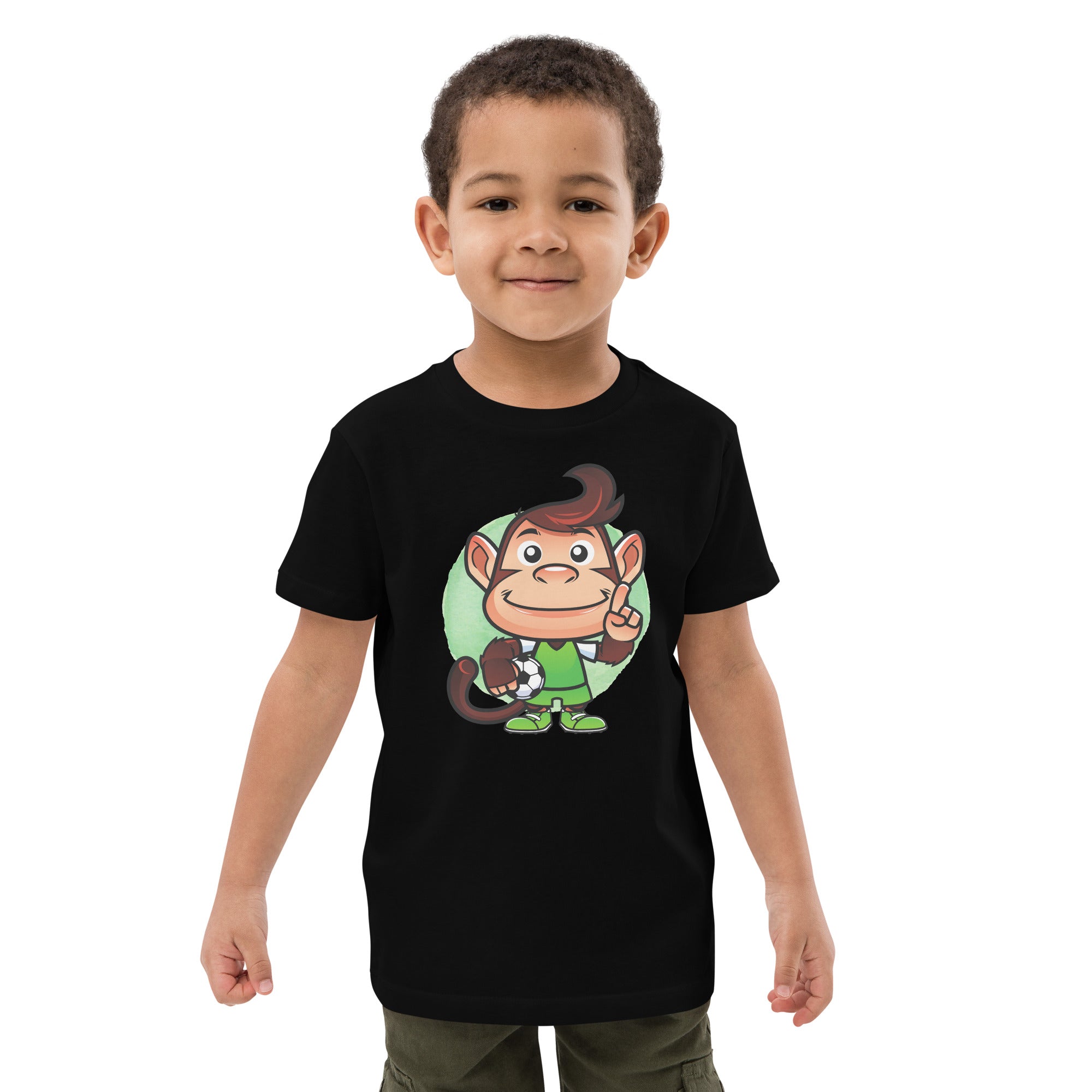 Organic Cotton Kids T-Shirt - Soccer Monkey DK