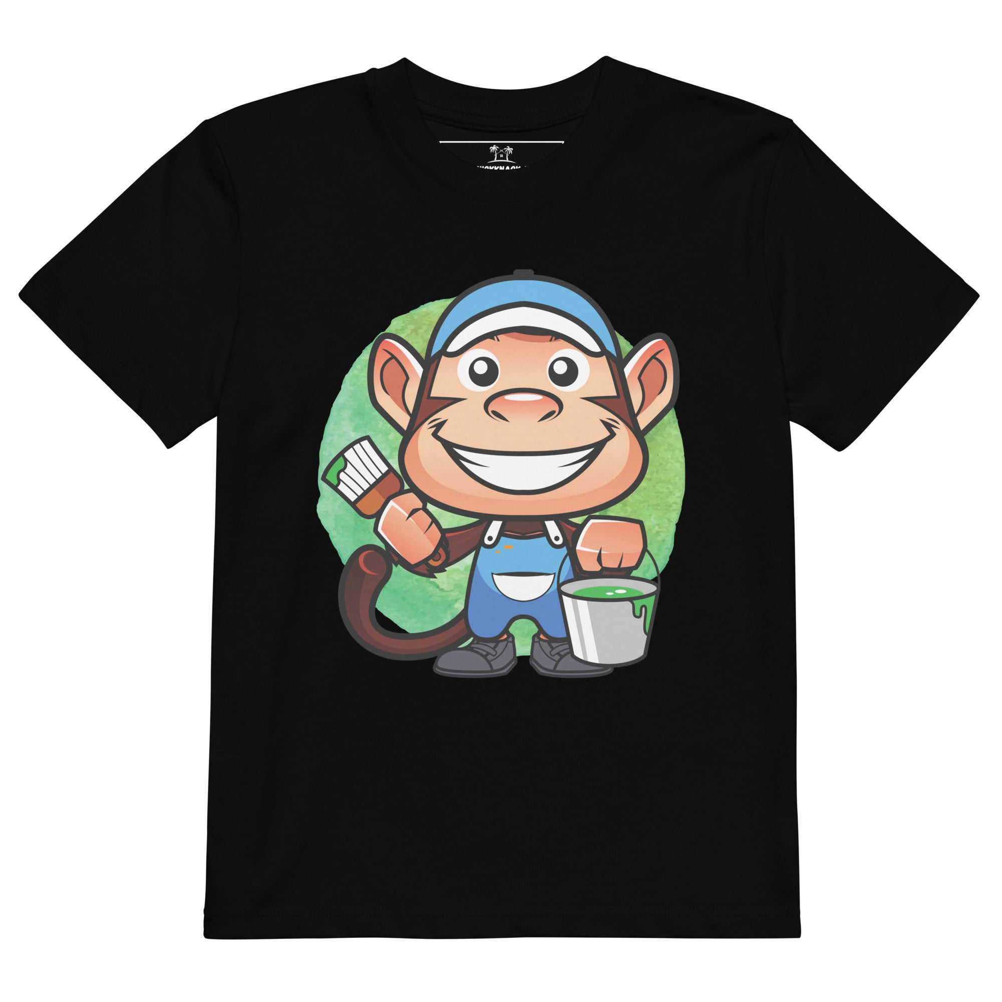 Organic Cotton Kids T-Shirt - Painter Monkey DK