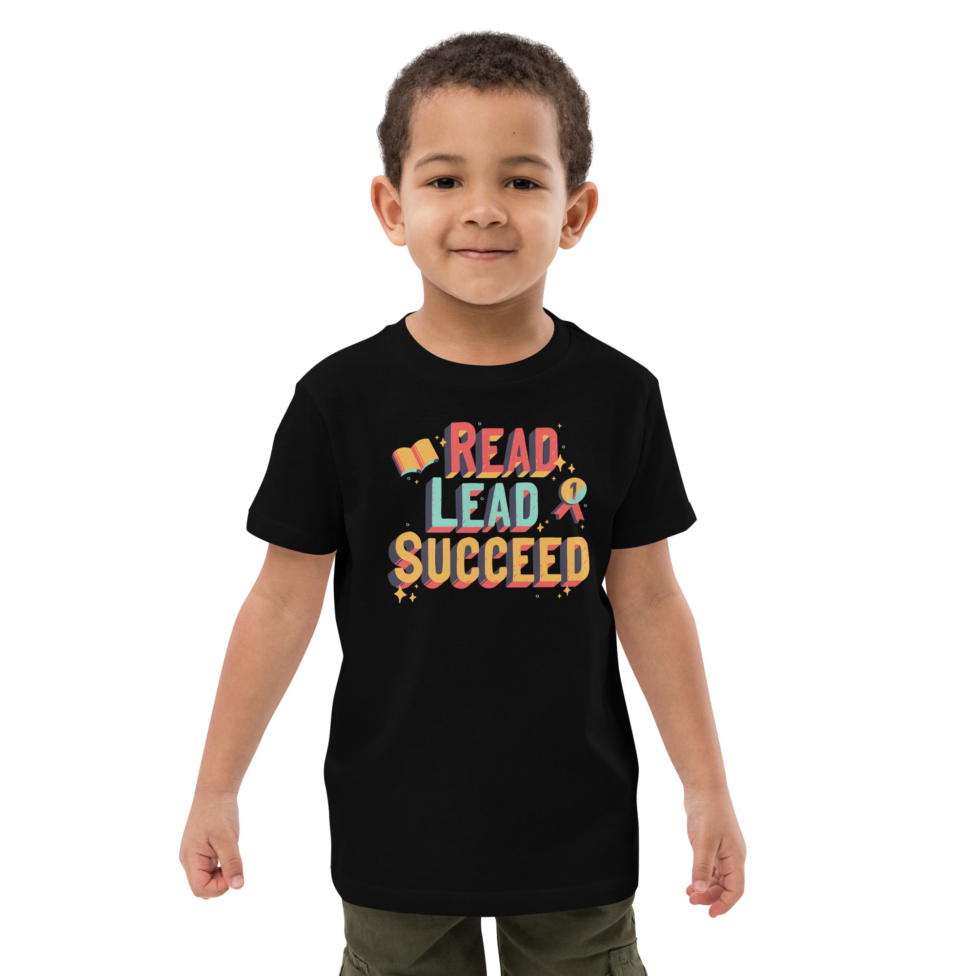 Organic Cotton Kids T-Shirt - Read Lead Succeed DK