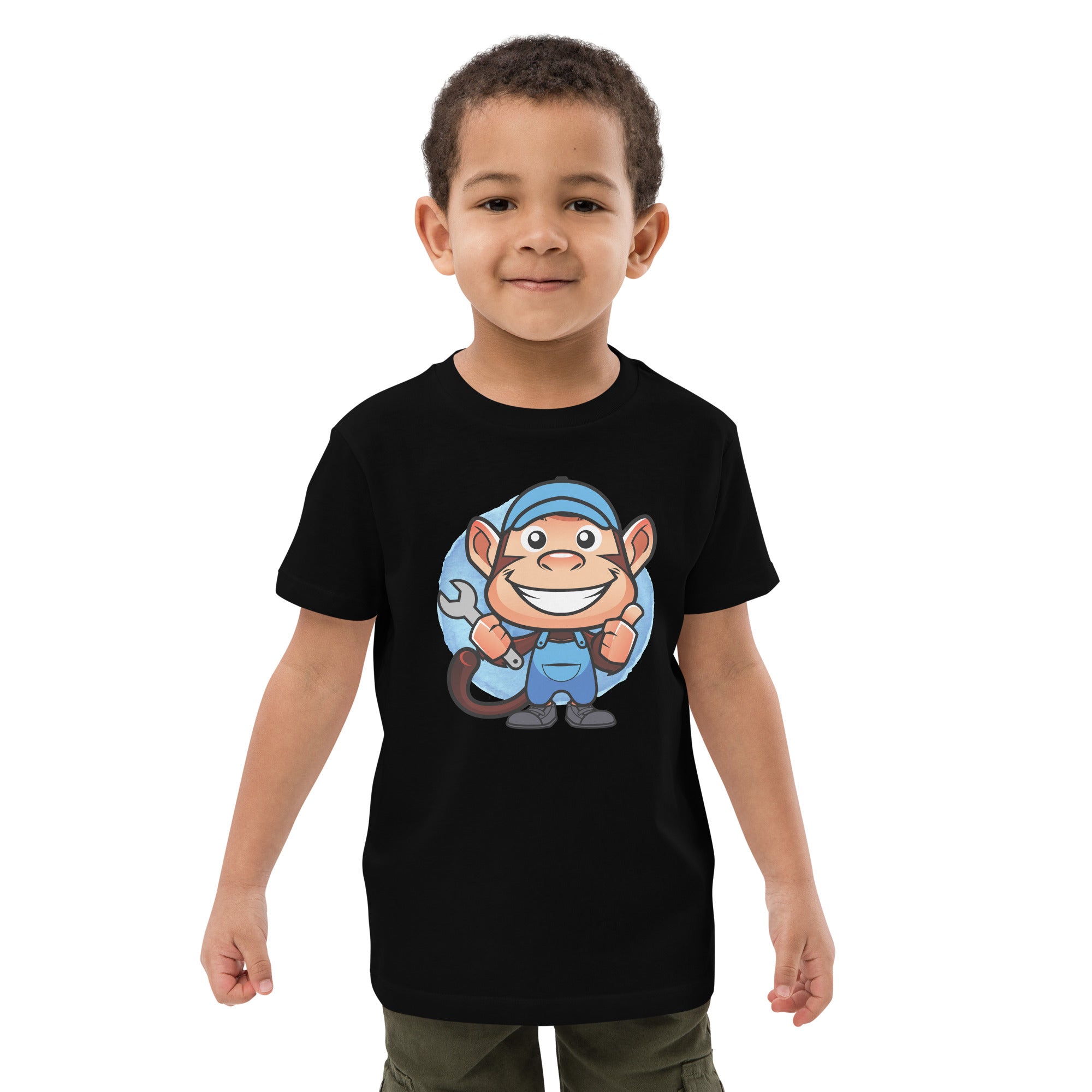 Organic Cotton Kids T-Shirt - Mechanic Monkey DK