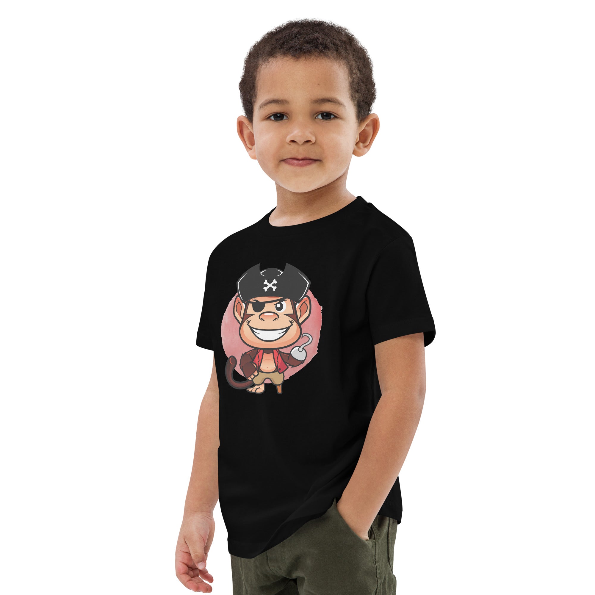 Organic Cotton Kids T-Shirt - Pirate Monkey DK