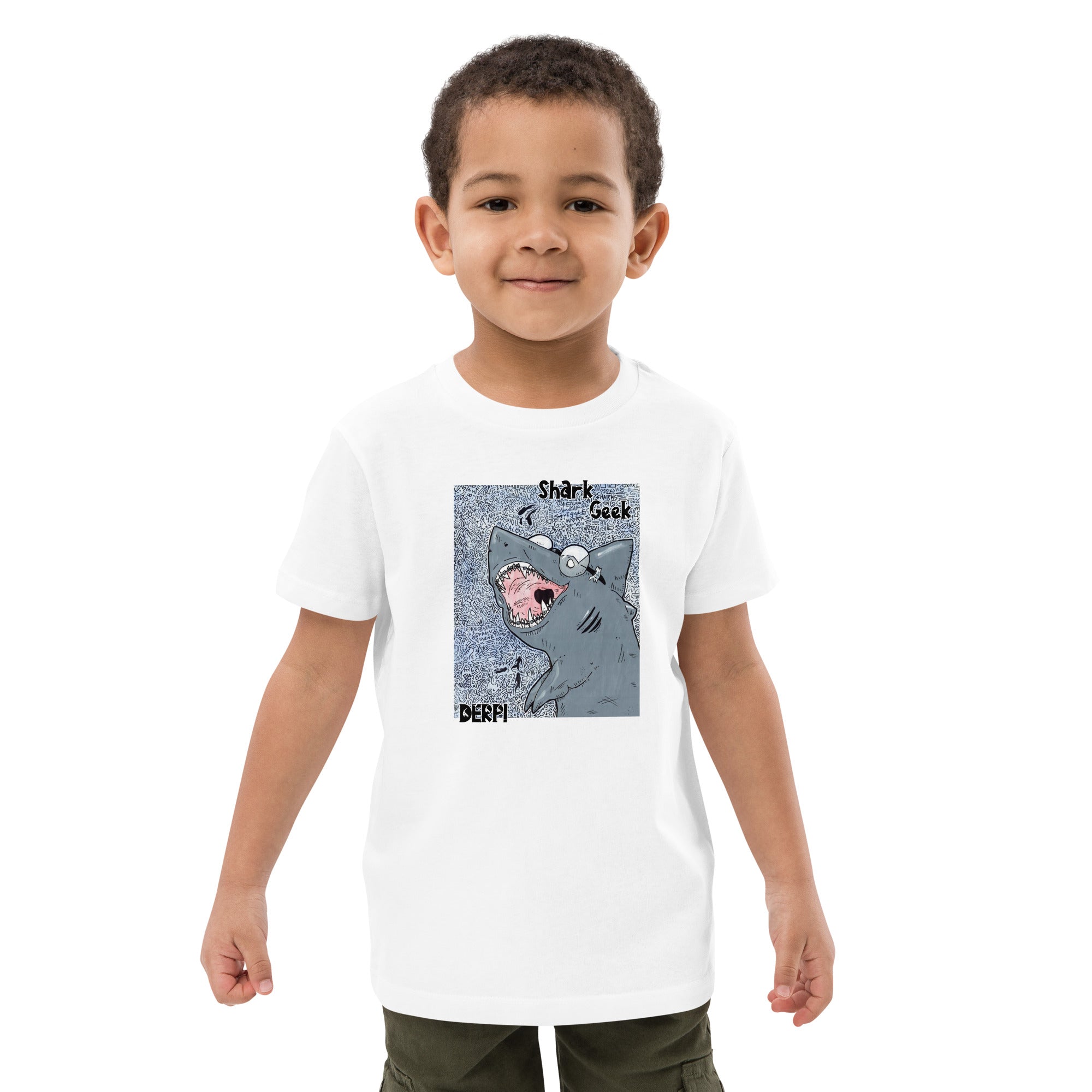 Organic Cotton Kids T-Shirt - Shark Geek