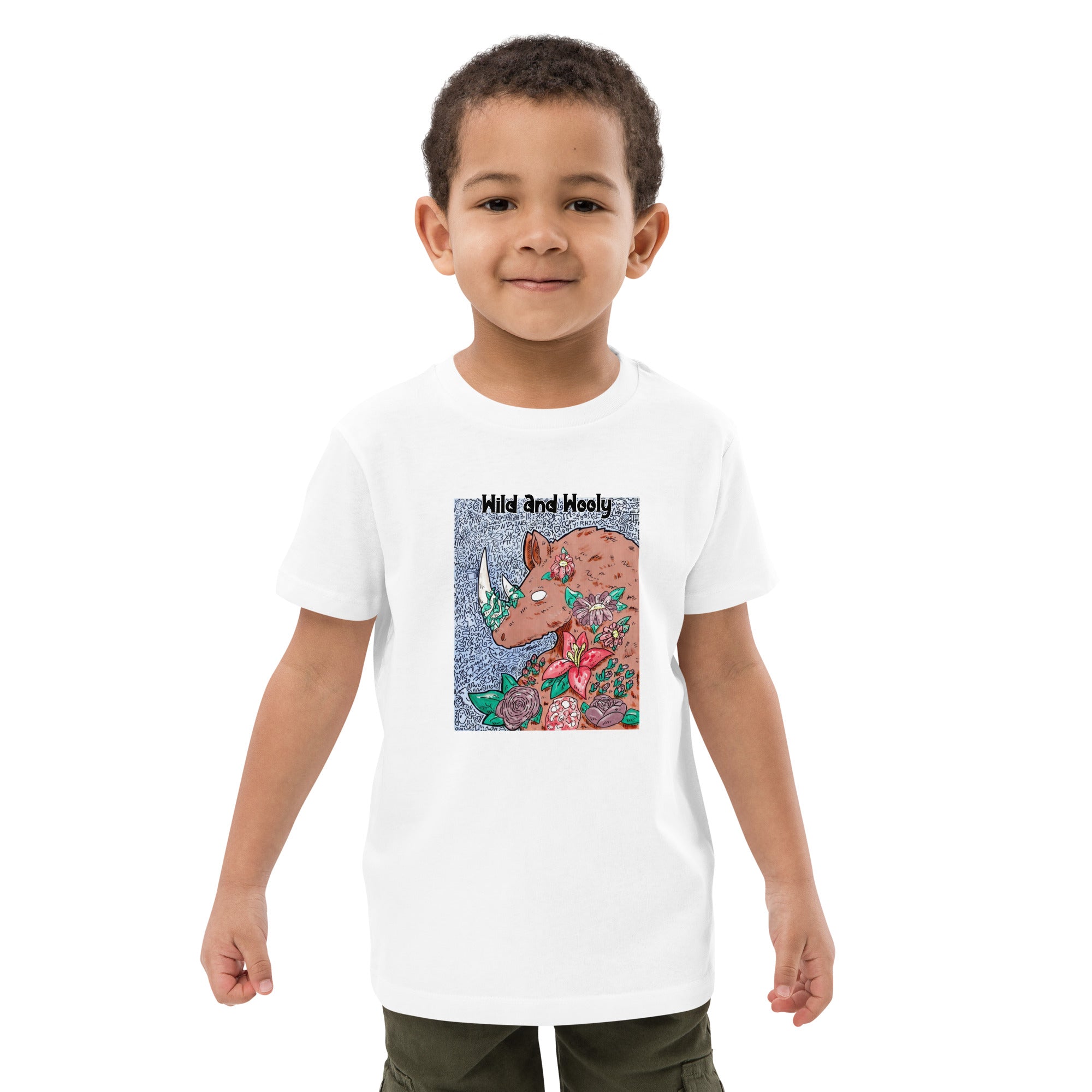 Organic Cotton Kids T-Shirt - Wooly Rhino