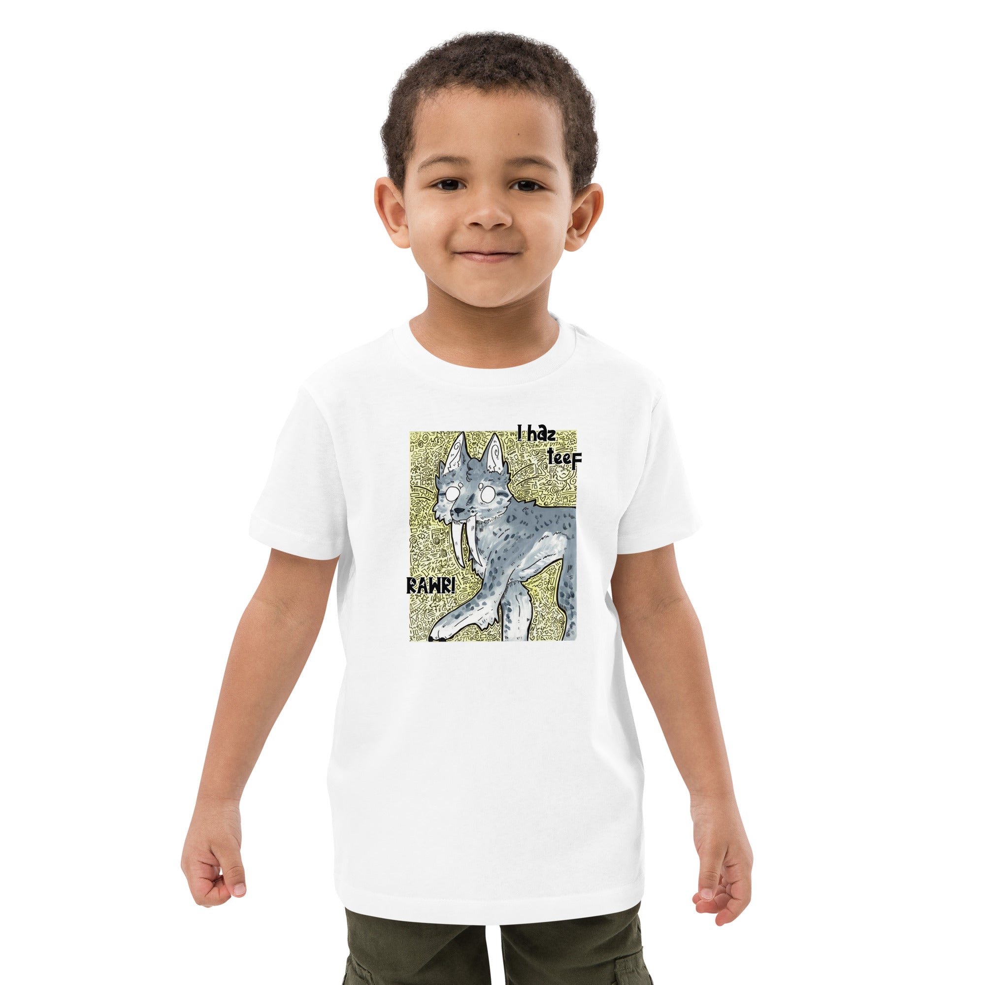 Organic Cotton Kids T-Shirt - Sabertooth