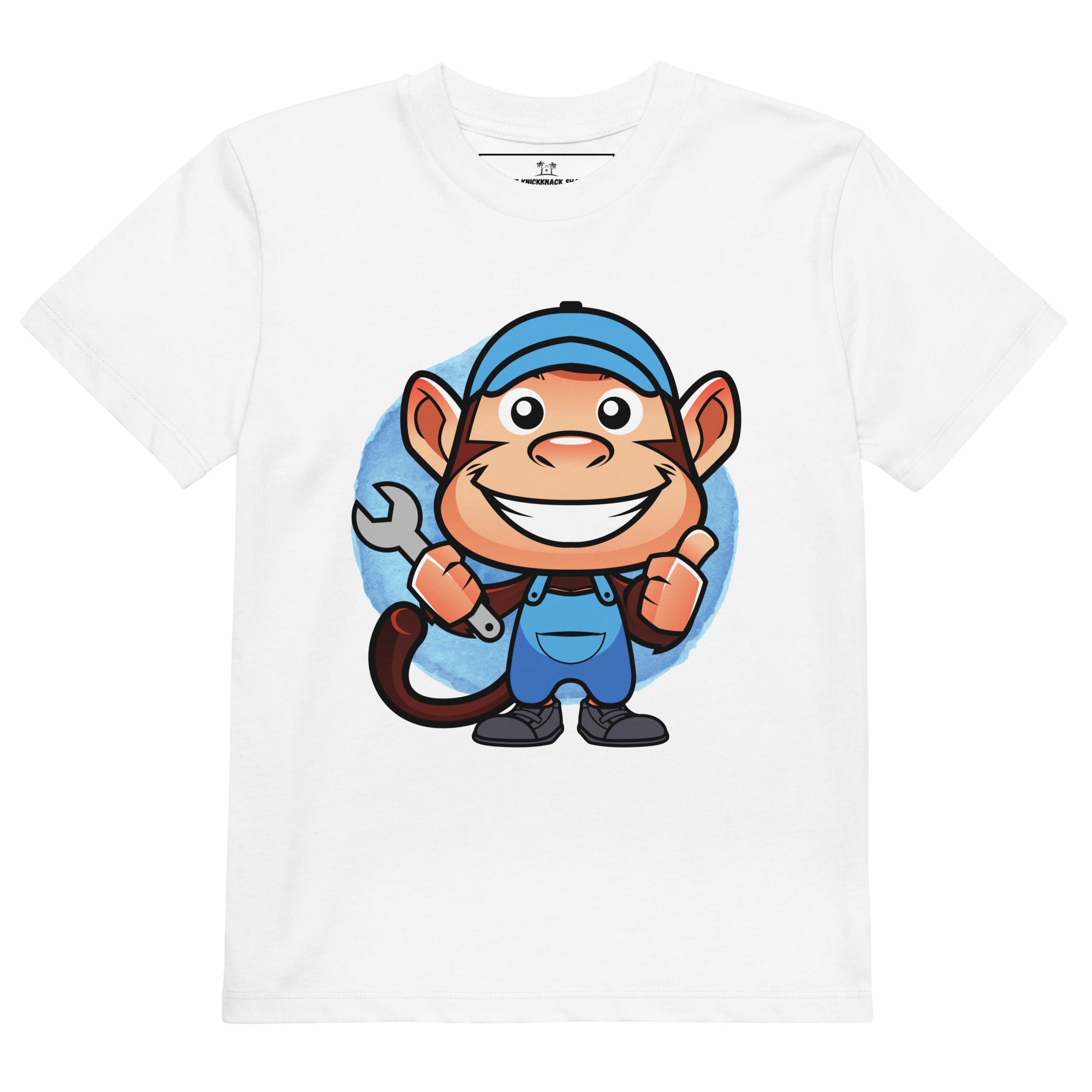 Organic Cotton Kids T-Shirt - Mechanic Monkey LT