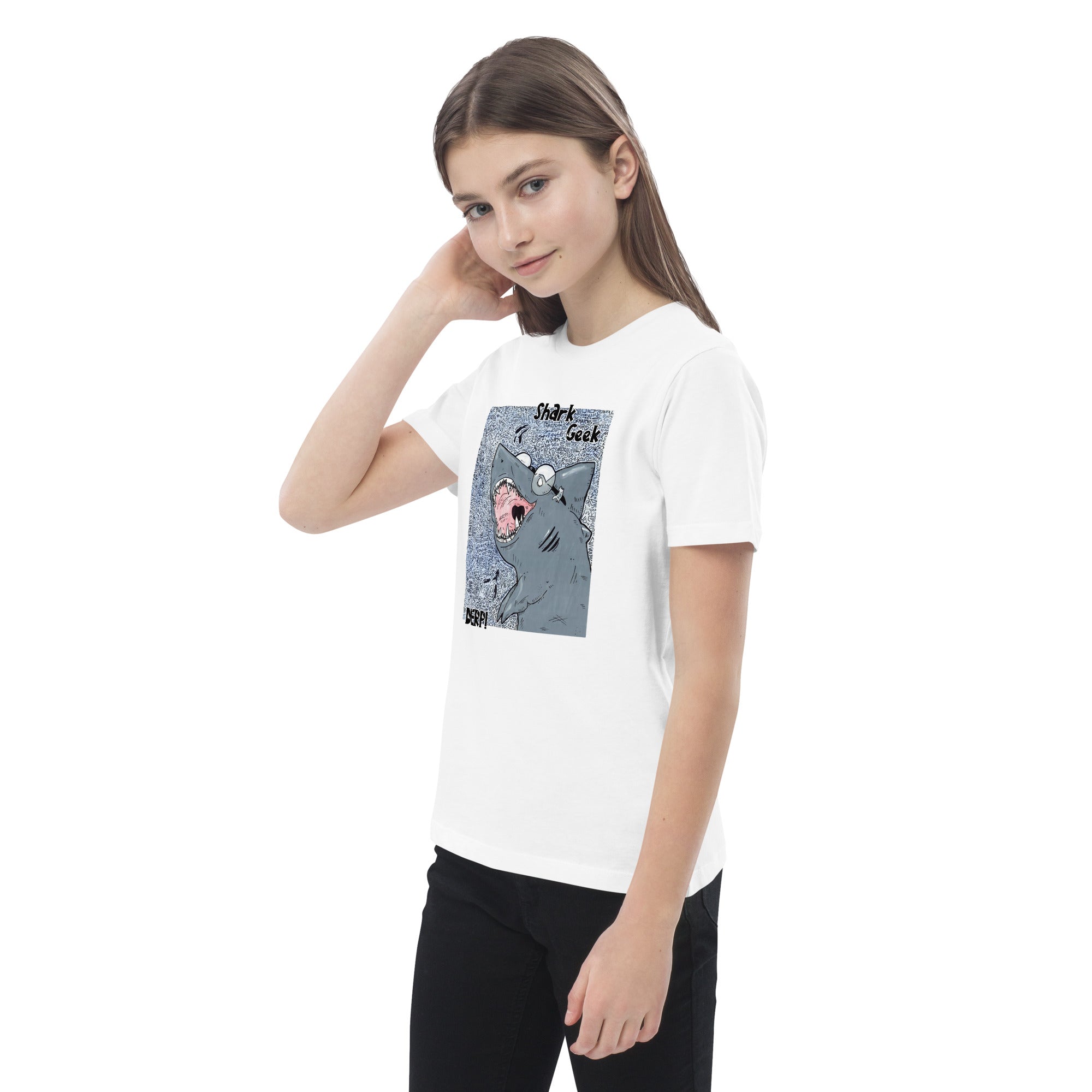 Organic Cotton Kids T-Shirt - Shark Geek