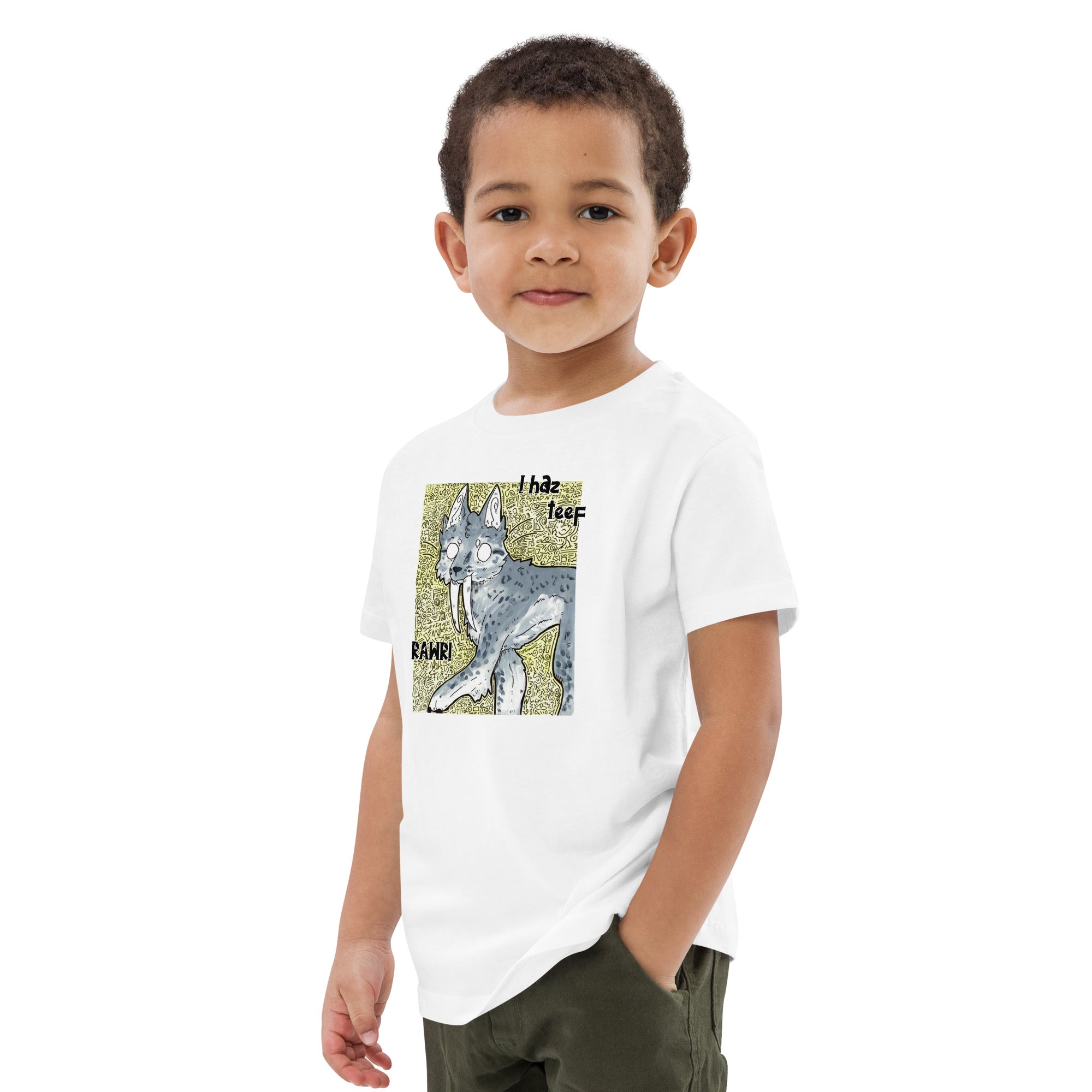 Organic Cotton Kids T-Shirt - Sabertooth