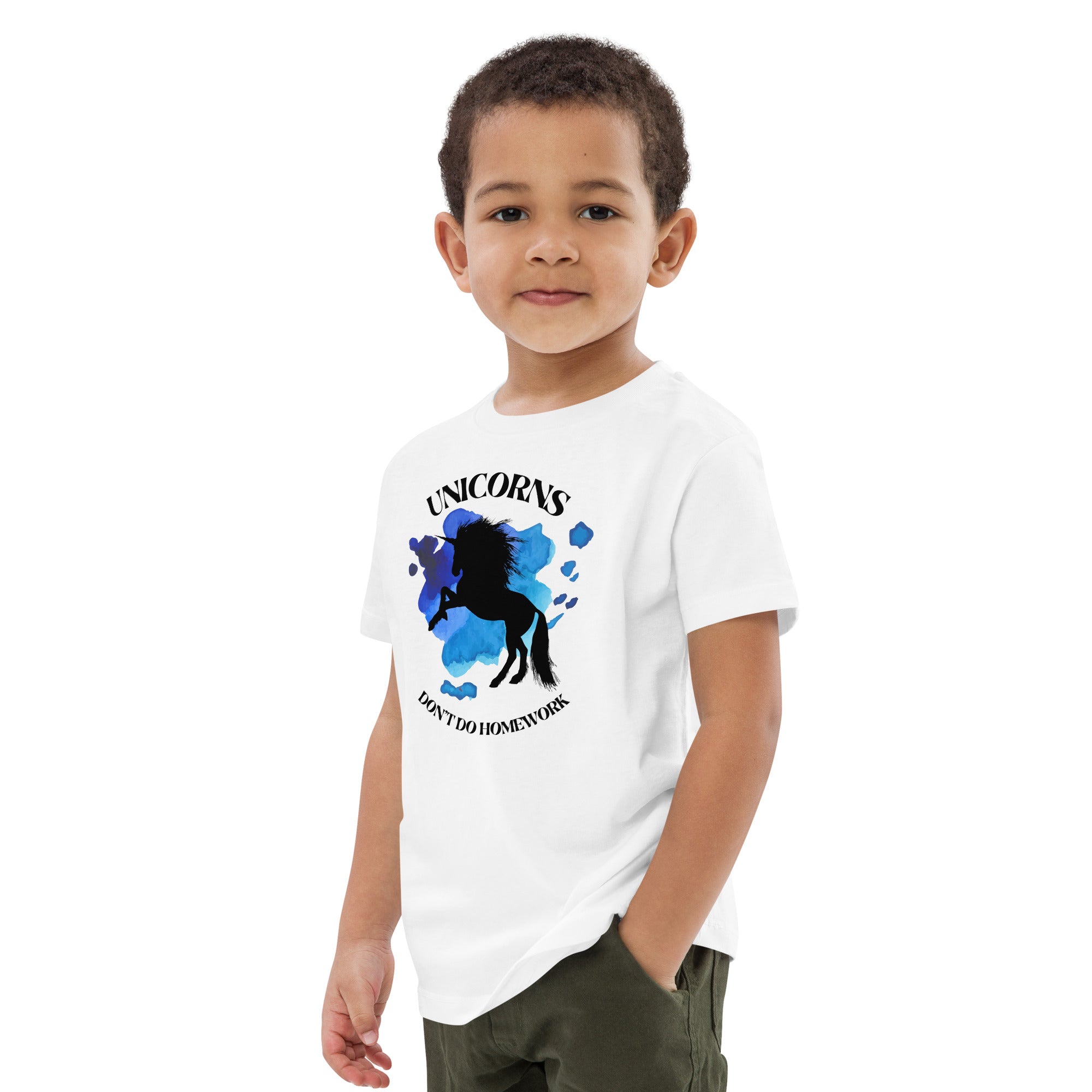 Organic Cotton Kids T-Shirt - Unicorns LT