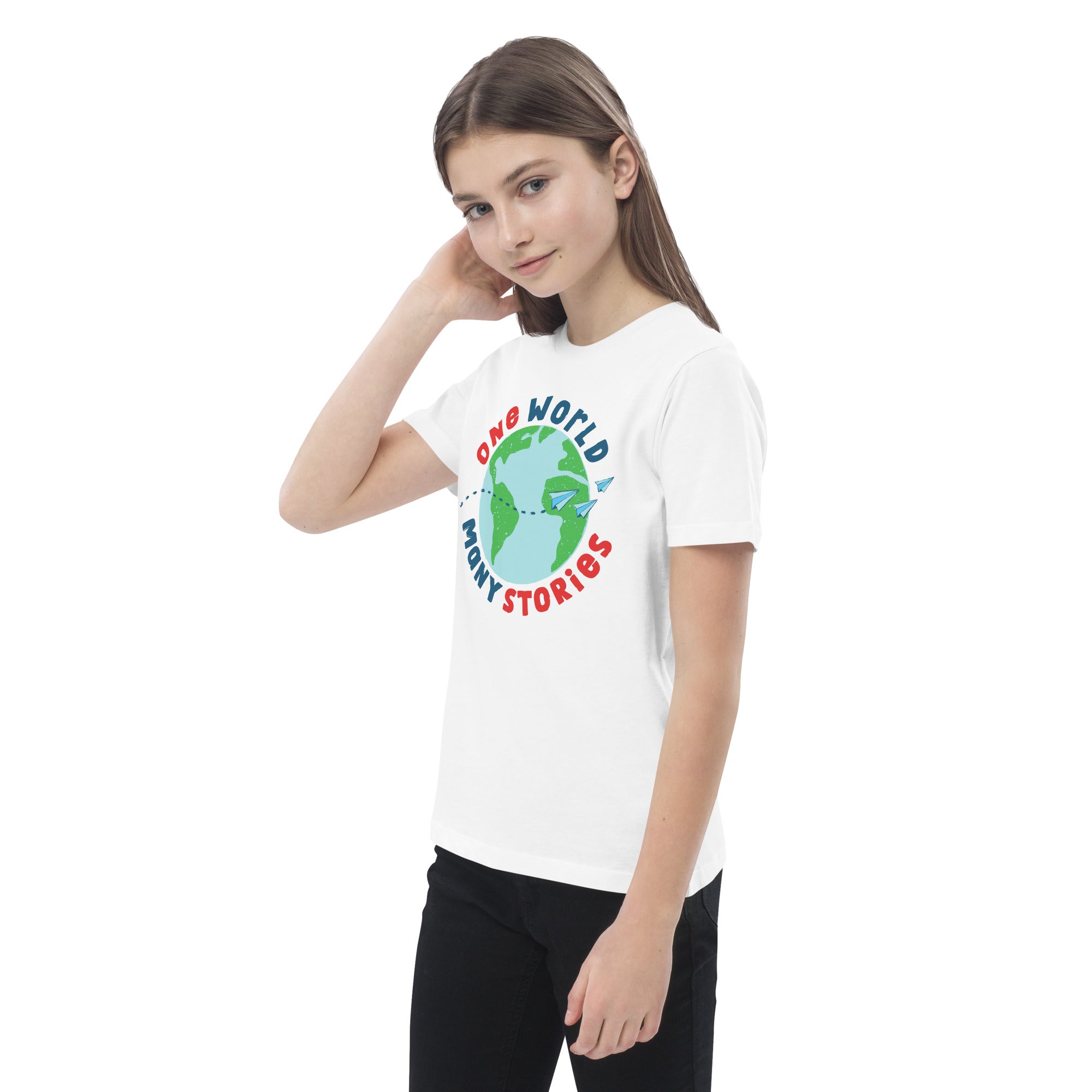 Organic Cotton Kids T-Shirt - One World So Many Stories LT