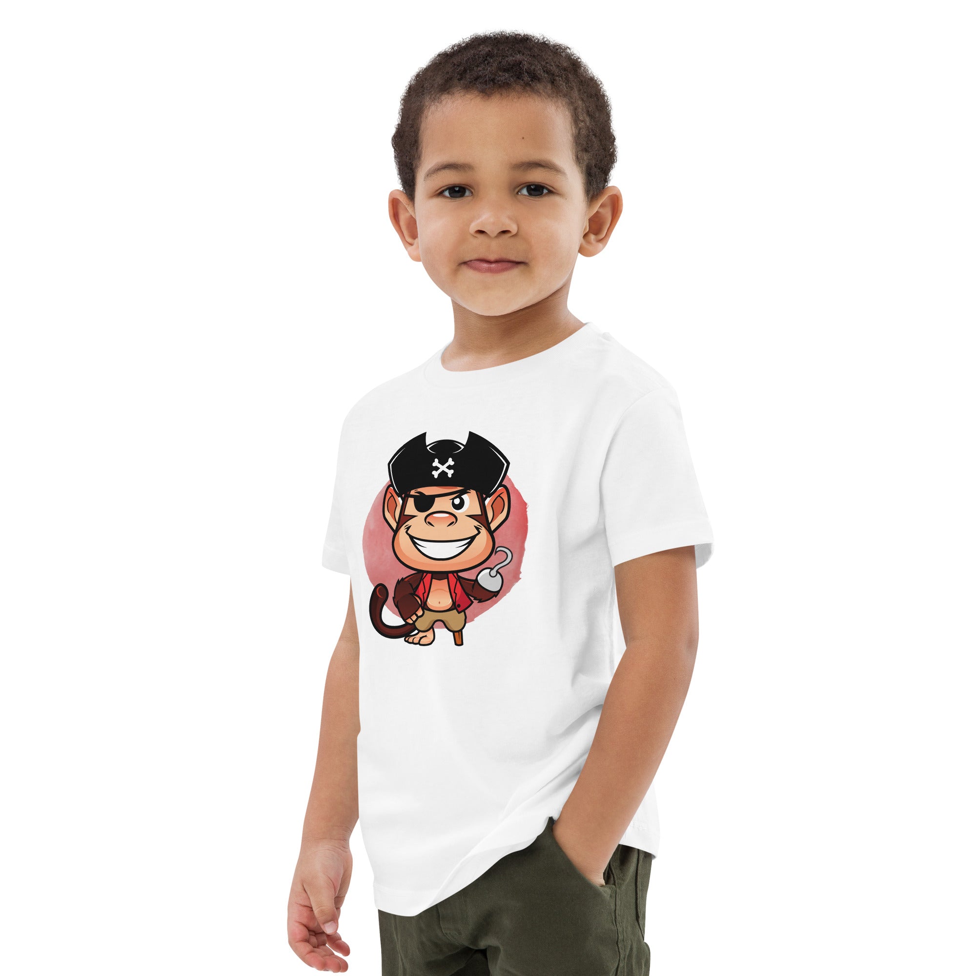 Organic Cotton Kids T-Shirt - Pirate Monkey LT