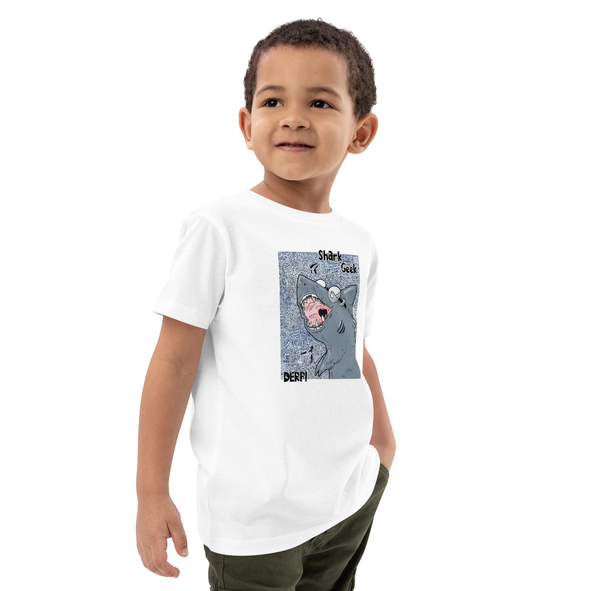 Organic Cotton Kids T-Shirt - Shark Geek