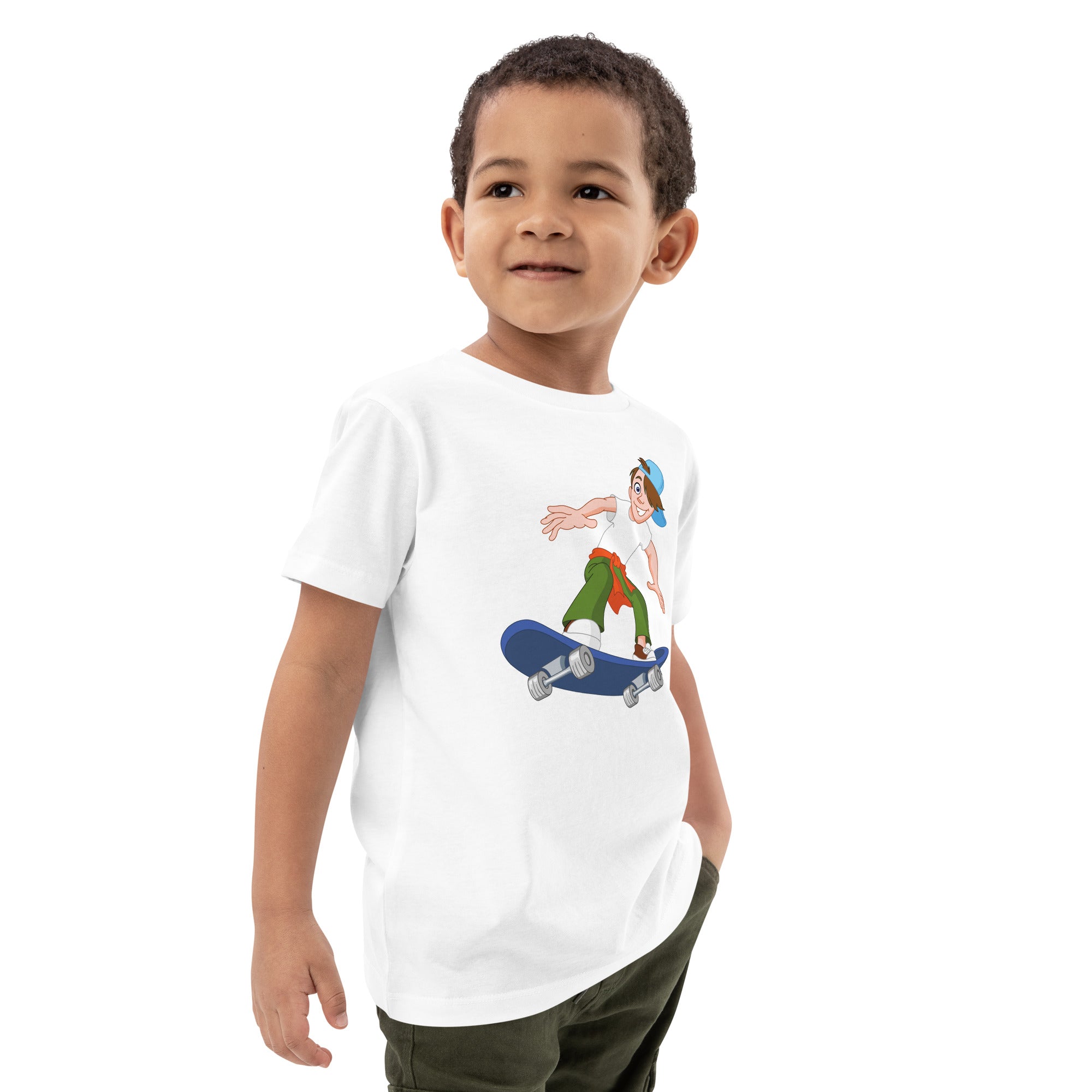 Organic Cotton Kids T-Shirt - Skateboard LT