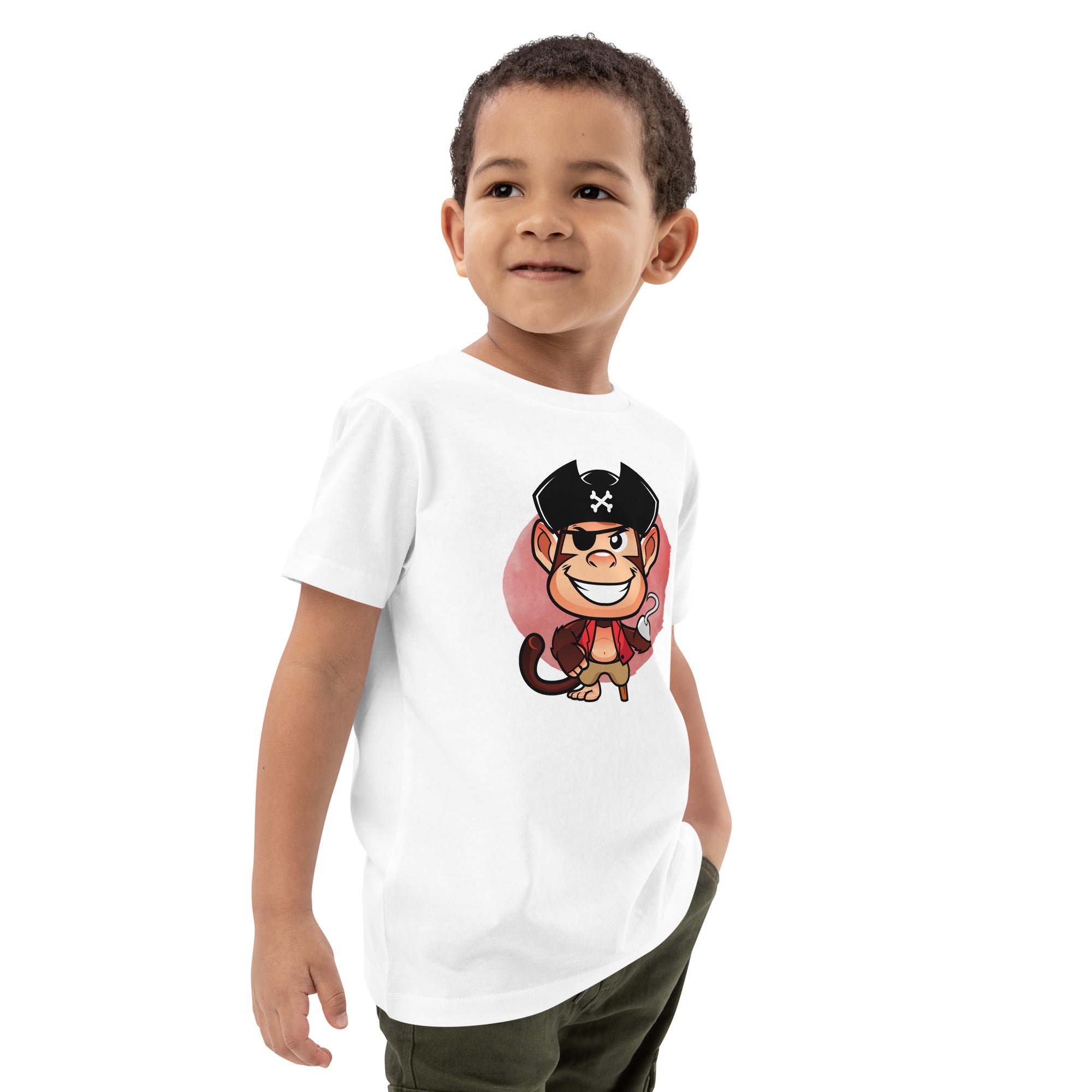 Organic Cotton Kids T-Shirt - Pirate Monkey LT