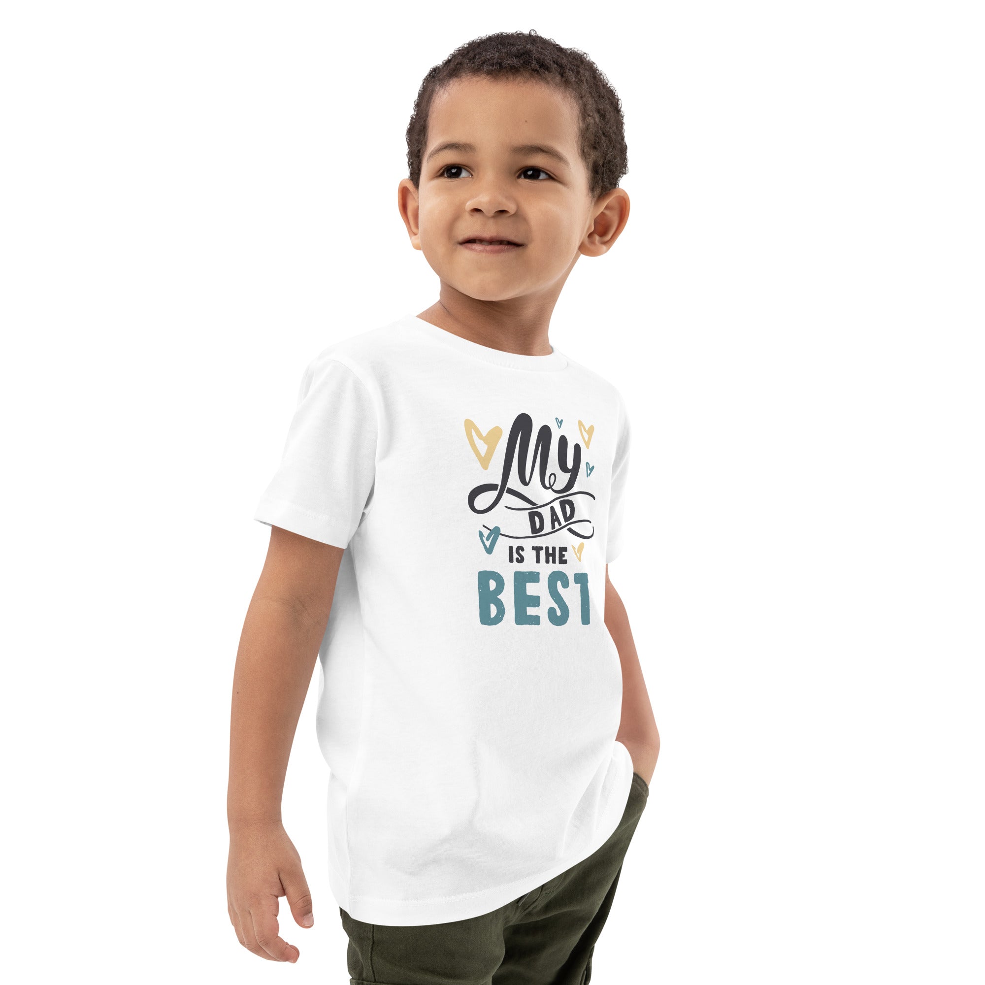 Organic Cotton Kids T-Shirt - My Dad Is The Best LT