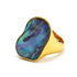 Titanium Steel 18K Gold Plated Irregular Geometric Shell Ring