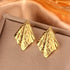 Retro Geometric Titanium Steel 18K Gold Plated Ear Studs